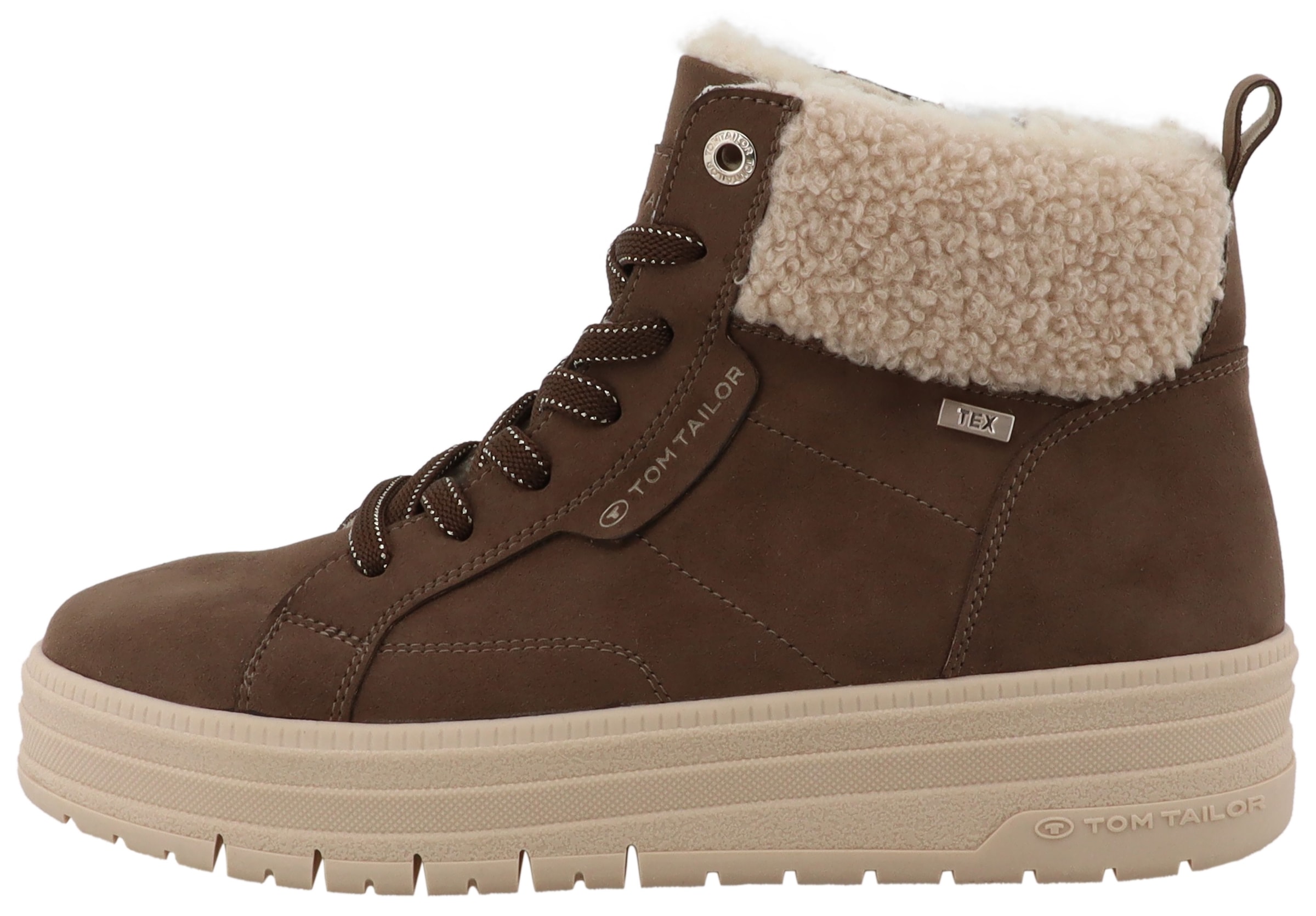 TOM TAILOR Winterboots  High Top Sneaker, Schnürboots mit Warmfutter