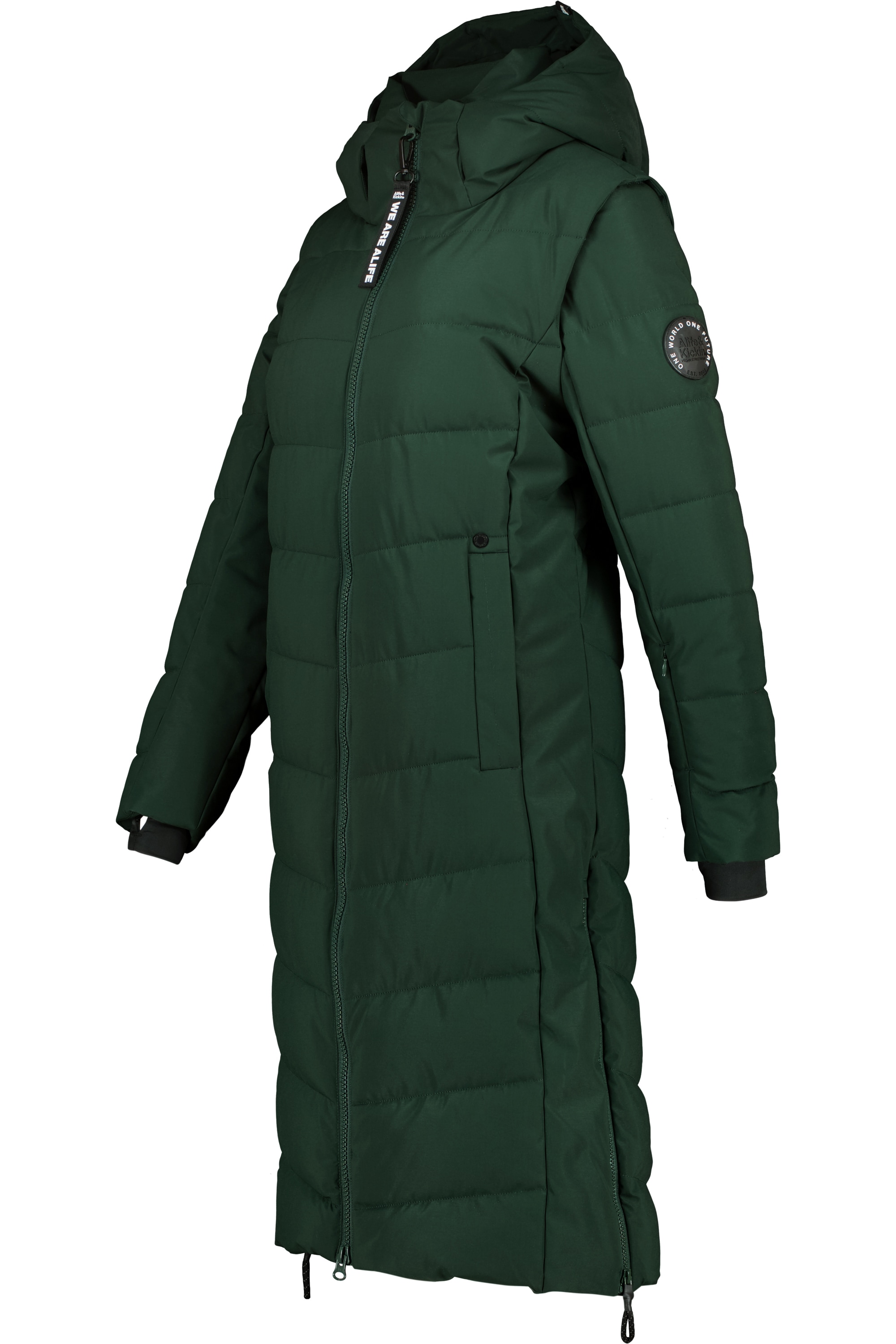 Alife & Kickin Steppjacke »Damen NellyAK A«, mit Kapuze, Mantel & Weste in einem, mit abnehmbaren Ärmeln in schmaler Passform