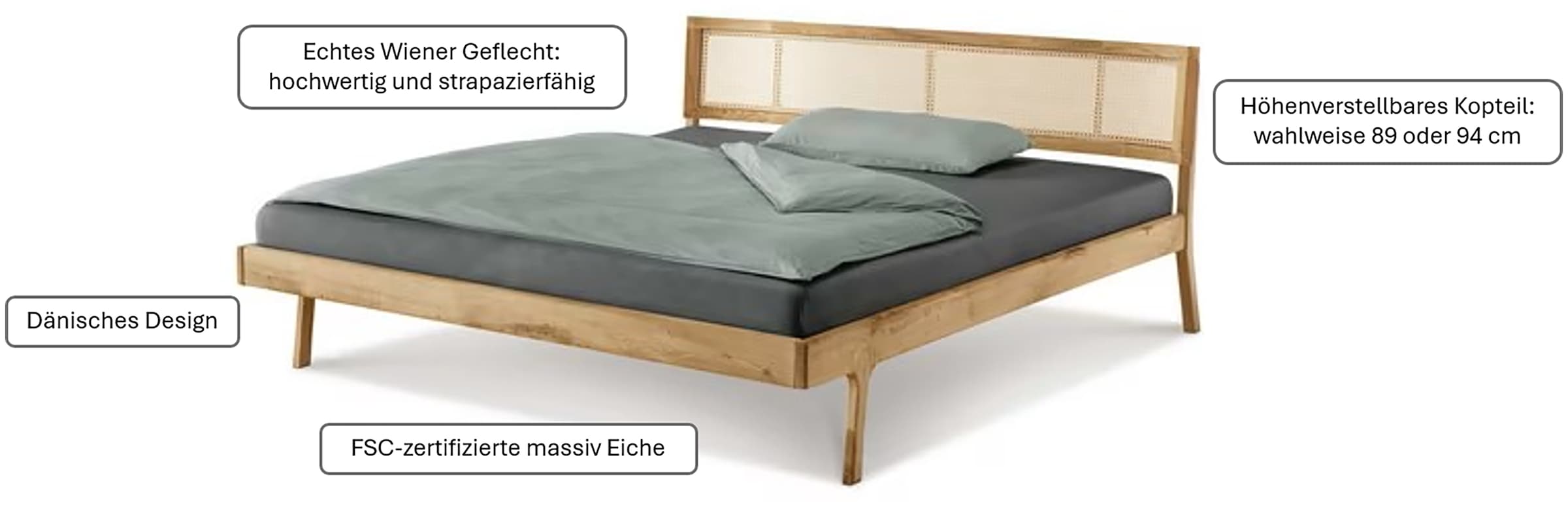 andas Bett »Hällevik Doppelbett, Massivholzbett, hyggeliger Stil«, massive günstig online kaufen