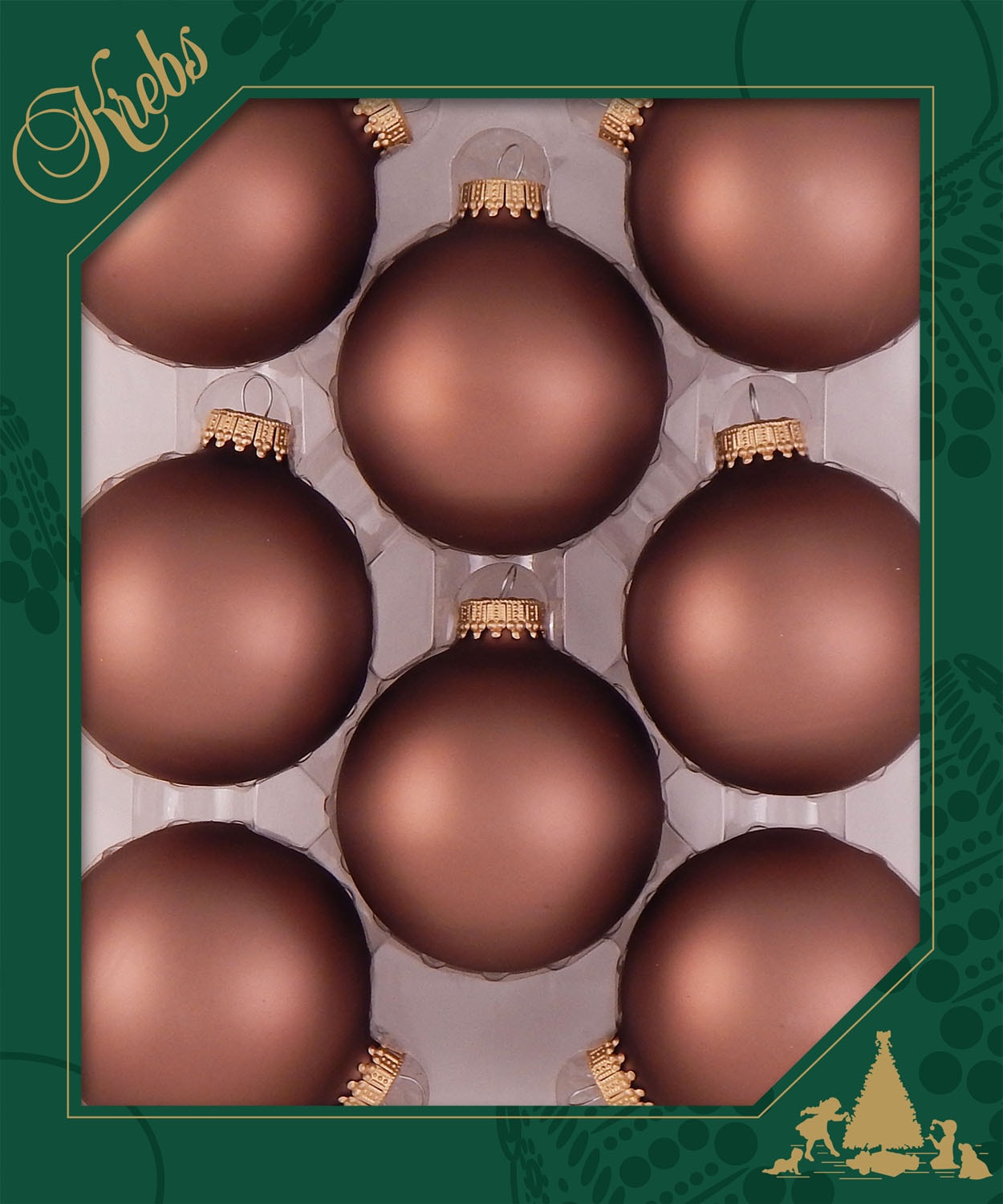 Krebs Glas Lauscha Weihnachtsbaumkugel »CBK70417, Weihnachtsdeko, Christbaumschmuck, Christbaumkugeln Glas«, (Set, 8 St.)