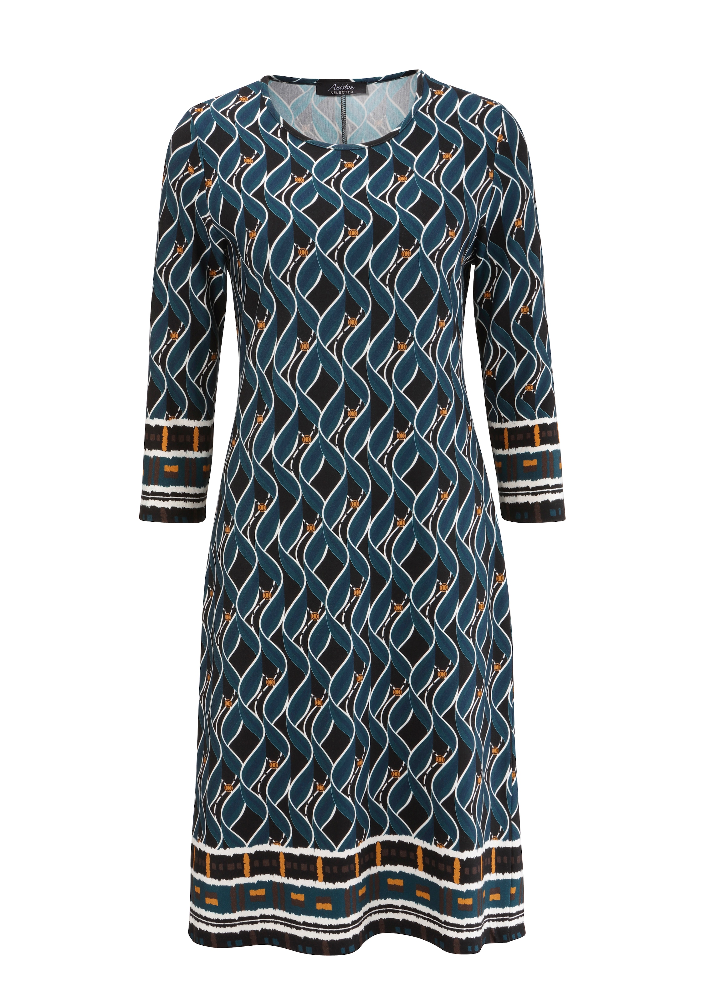 Aniston SELECTED Jerseykleid, im Retro-Dessin
