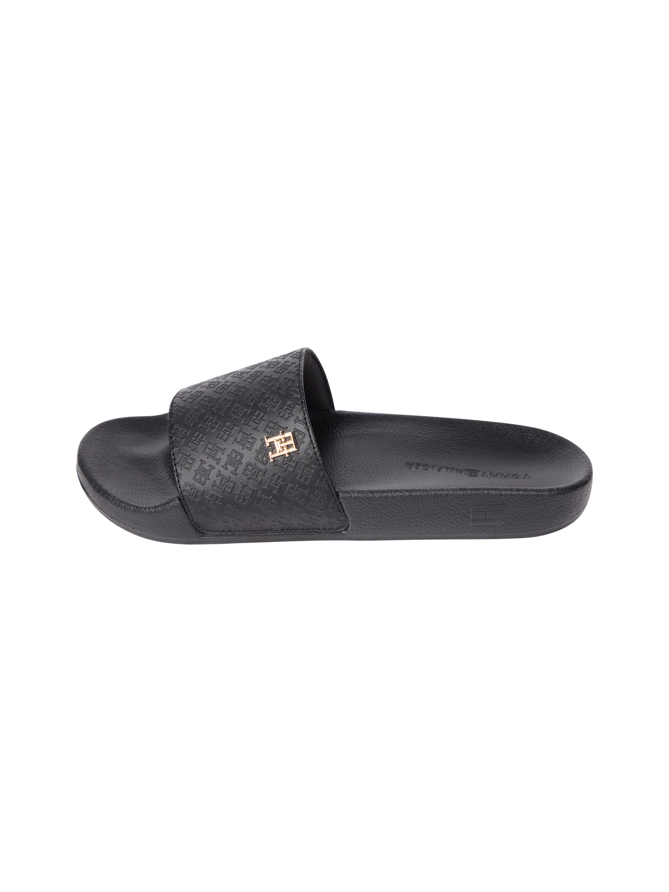 Tommy Hilfiger Pantolette »TH MONOGRAM POOLSIDE«, Bequemschuh, Sommerschuh, Schlupfschuh mit TH-Schmuckelement