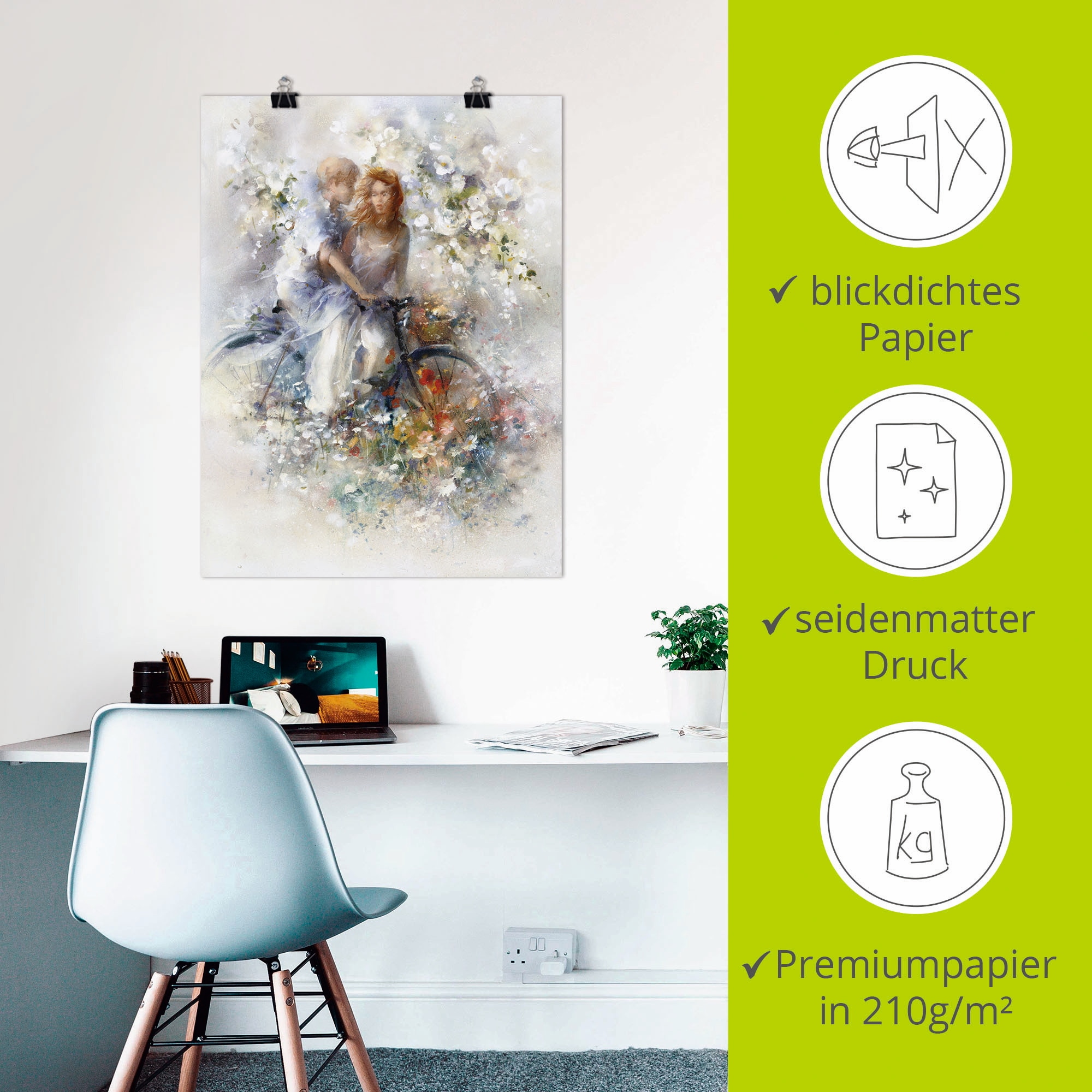 Artland Wandbild »Frühling II«, Paar, (1 St.), als Leinwandbild, Poster, Wandaufkleber in verschied. Größen