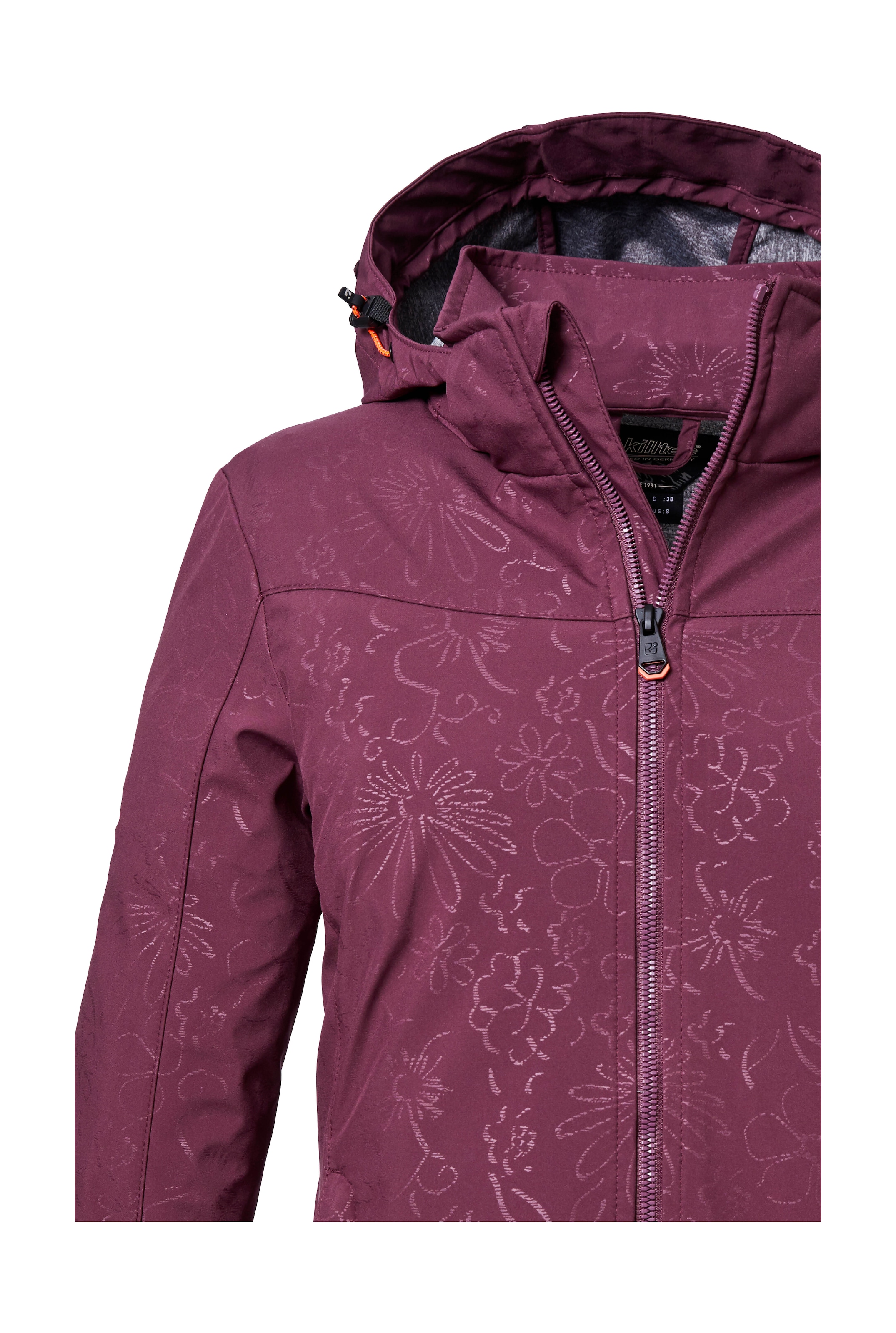 Killtec Softshelljacke »KOS 40 WMN SFTSHLL JCKT«, Wasserabweisende, atmungsaktive Damenjacke aus recyceltem Material
