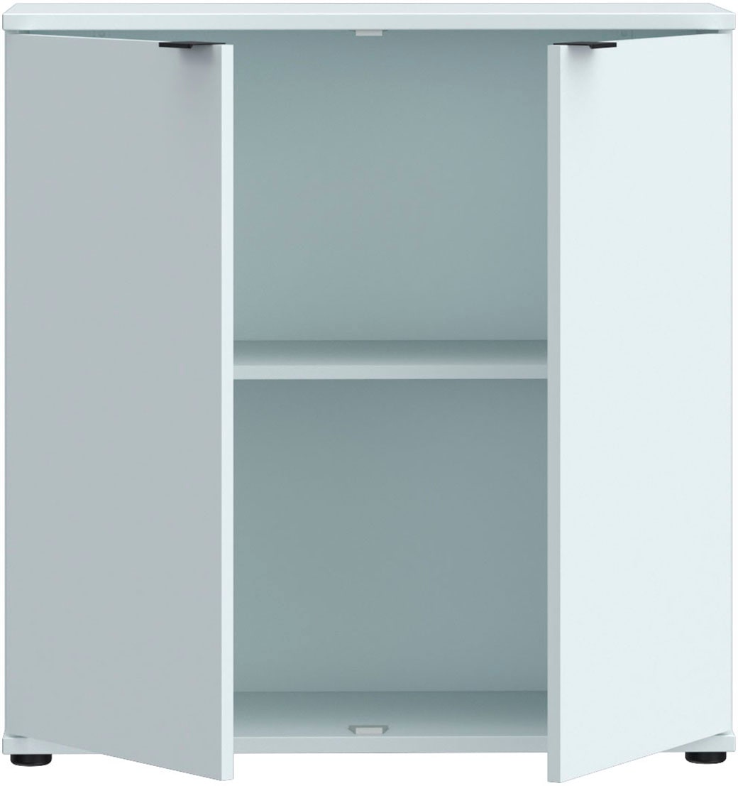 FORTE Kommode »Ganymede«, Kommode, Stauraum, Metallgriffe, 4 Dekore, Breite 80,1cm