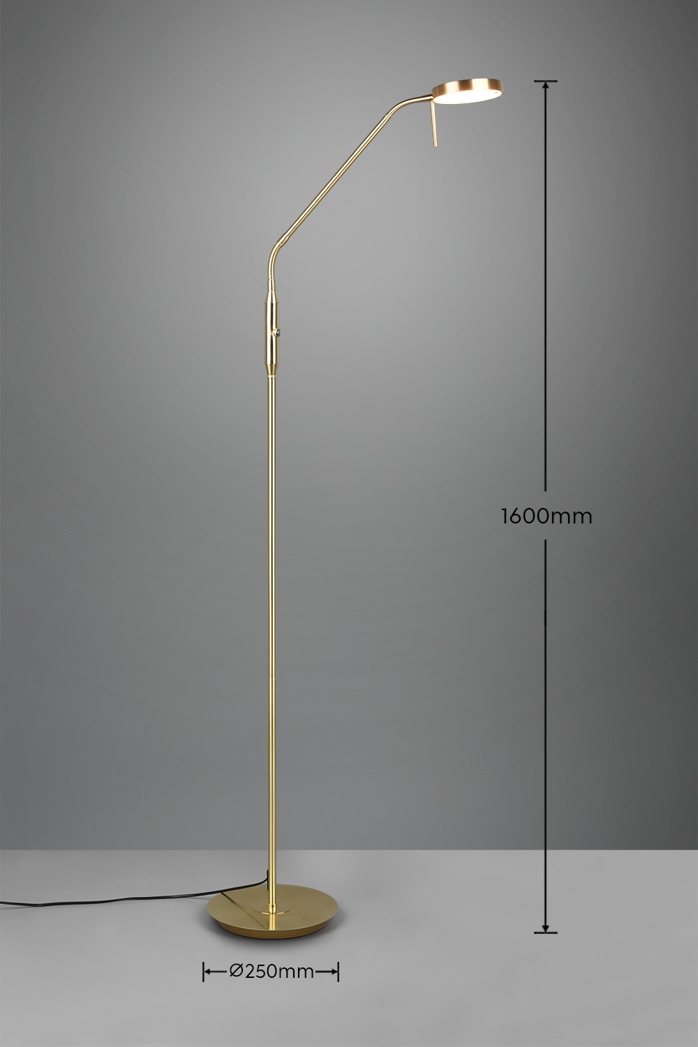 TRIO Leuchten LED Stehlampe »MONZA, Stehleuchte mit Sensordimmer Lichtfarbe einstellbar 2300-4000K«, 1 flammig, Leuchtmittel LED-Board | LED fest integriert, Leuchtenkopf flexibel verstellbar Memoryfunktion Höhe 145-160 cm