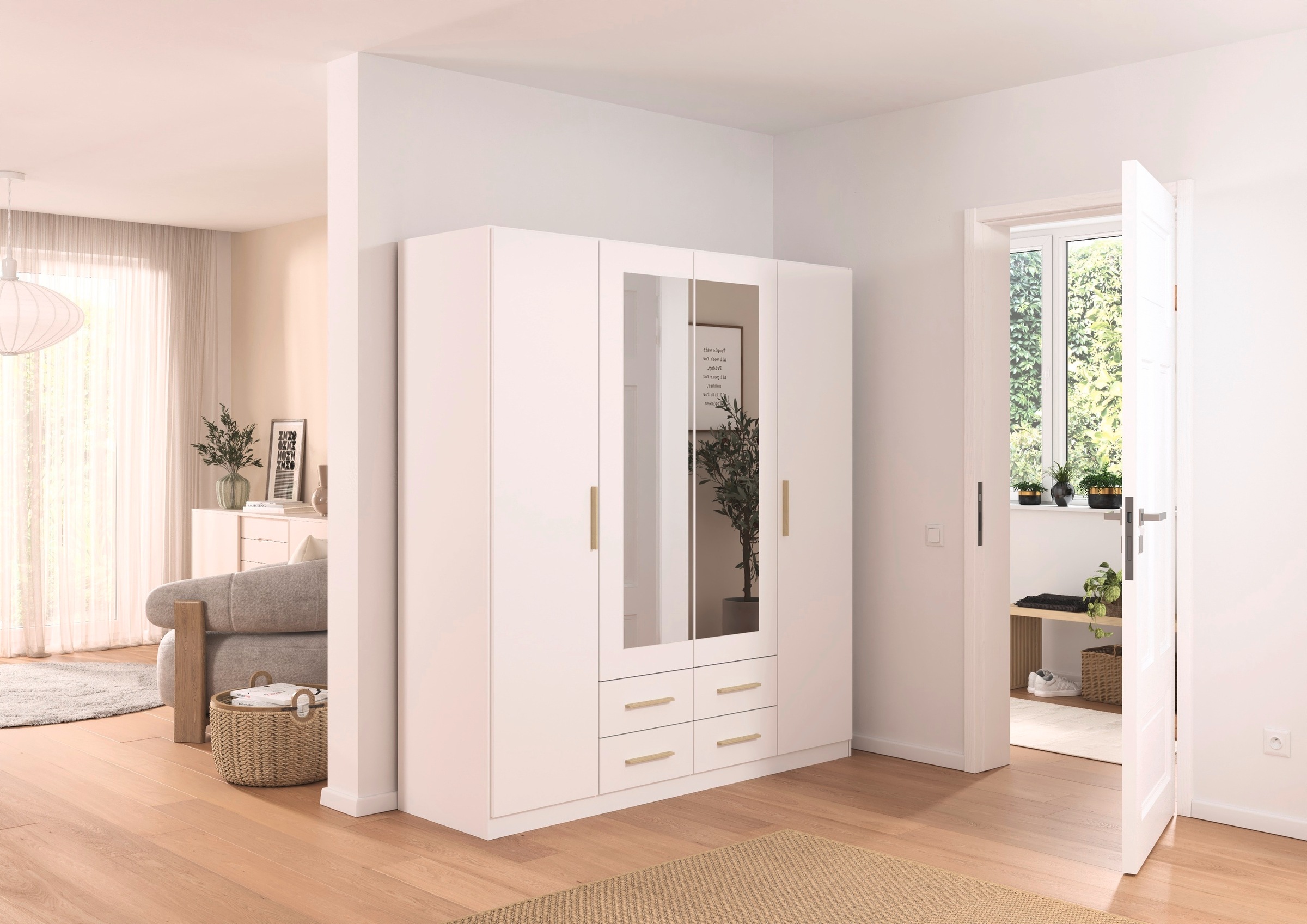 rauch Drehtürenschrank »Kleiderschrank Schrank Garderobe KREFELD optional m günstig online kaufen