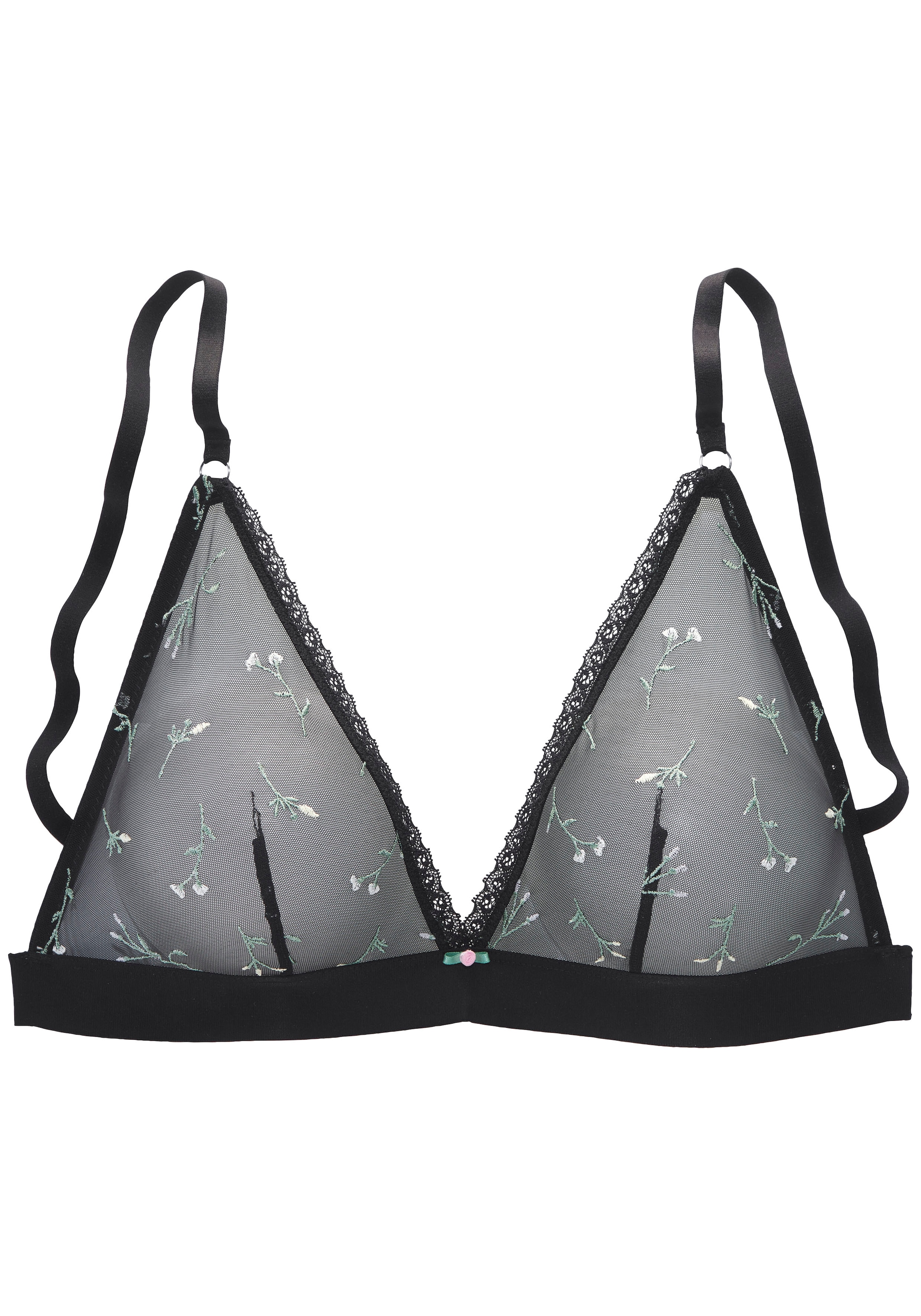 LASCANA Bralette-BH »Thea«, ohne Bügel mit Blumen aus feiner Stickereispitze, sexy Dessous