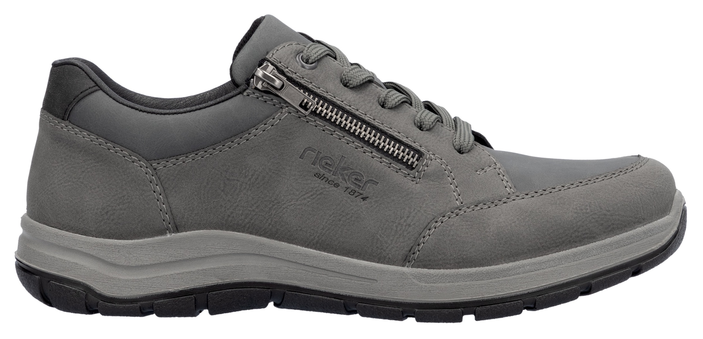 Rieker Sneaker, Freizeitschuh, Halbschuh, Schnürschuh mit gepolstertem Schaftrand