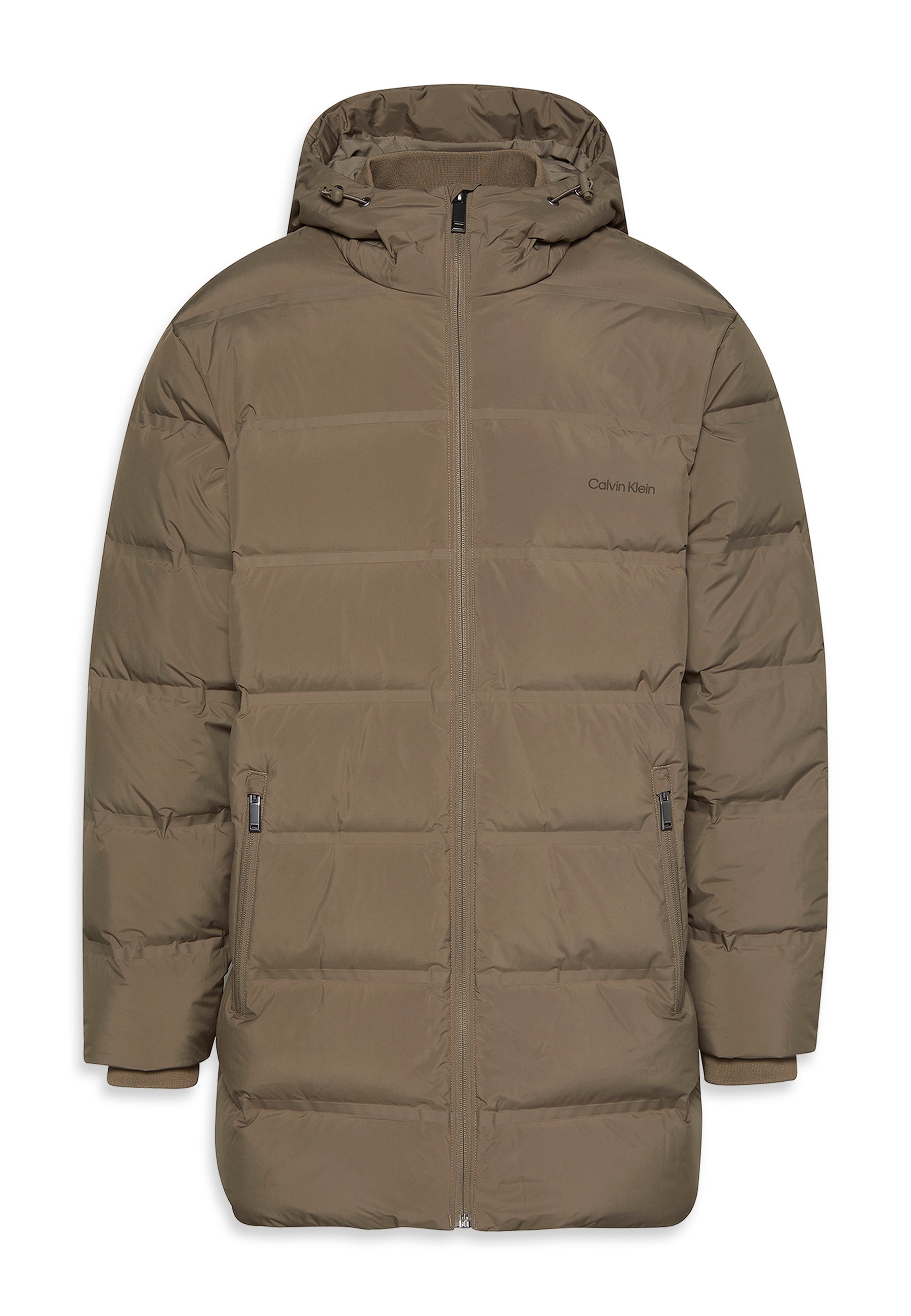 Calvin Klein Jeans Steppmantel »LS BONDED CHNNLD LONG HOODED PUF« Mit Rundhalsausschnitt, regular fit
