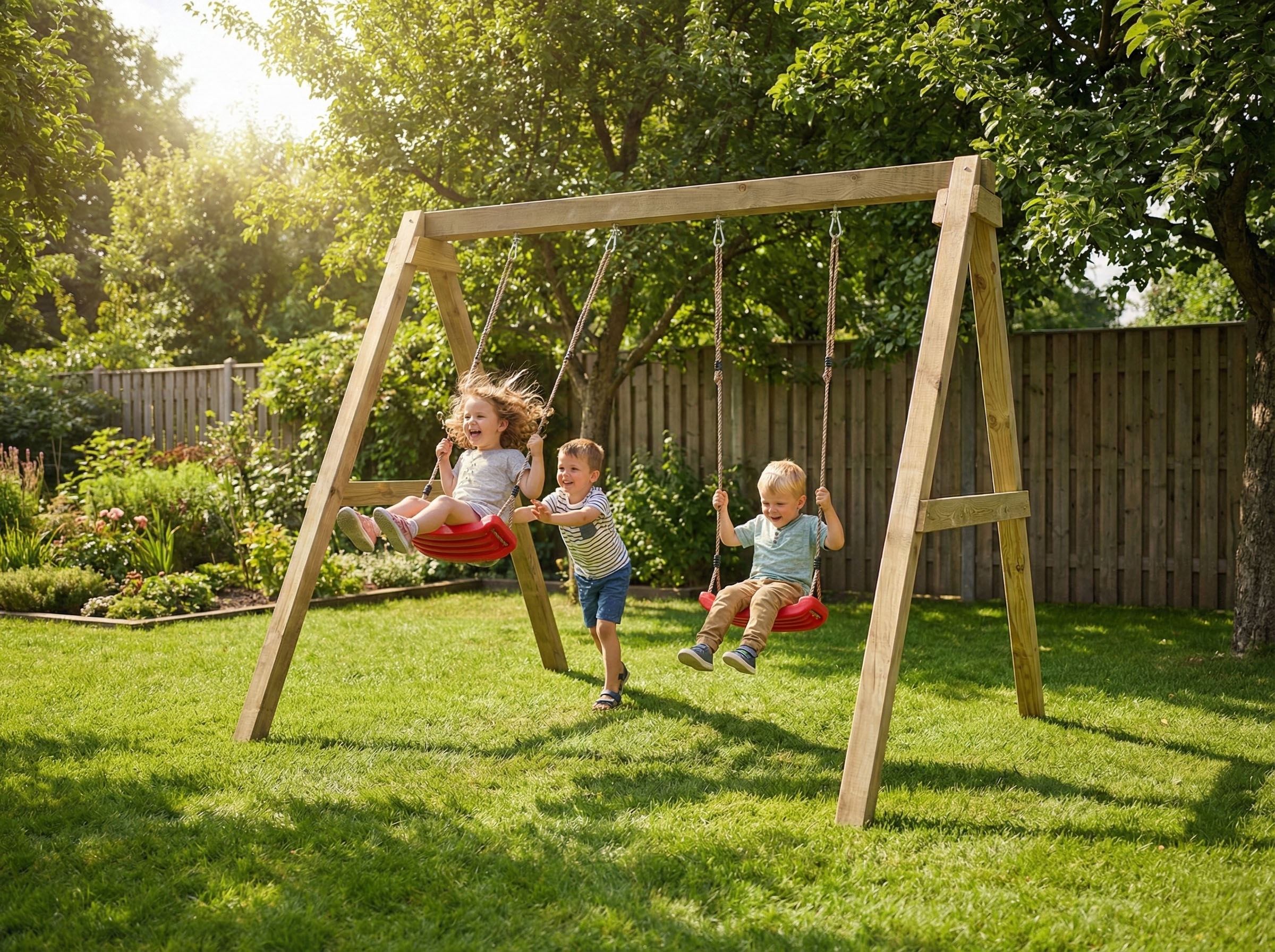 FUNGOO Doppelschaukel »MaxPlay - Swing« mit Sitzen und Bodenankern