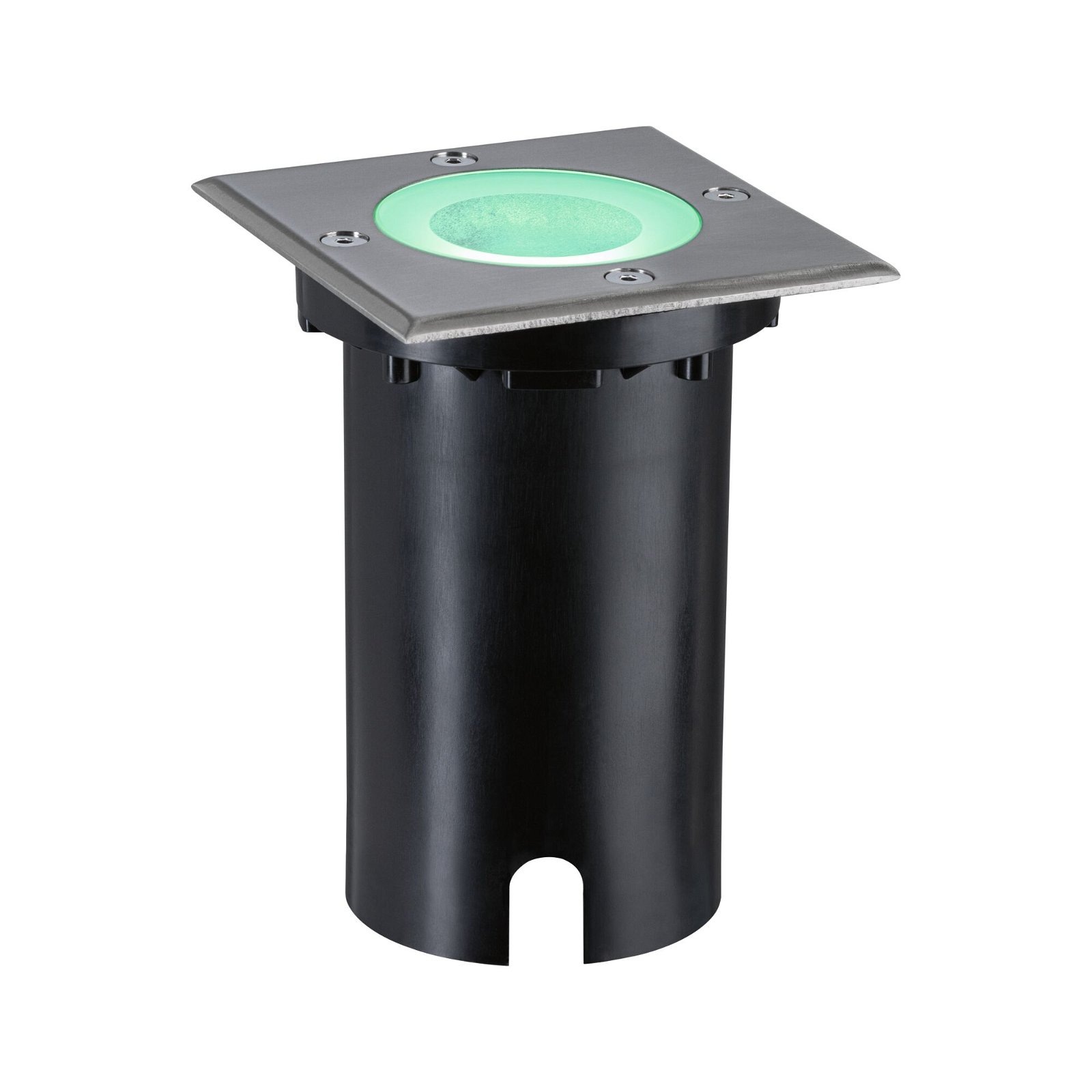 Paulmann LED Einbauleuchte »Floor eckig 110x110mm RGBW+ 4,9W 300lm 230V Eisen gebürstet Aluminium«, 1 flammig, Bodeneinbauleuchte Smart Home Zigbee 3.0 IP67