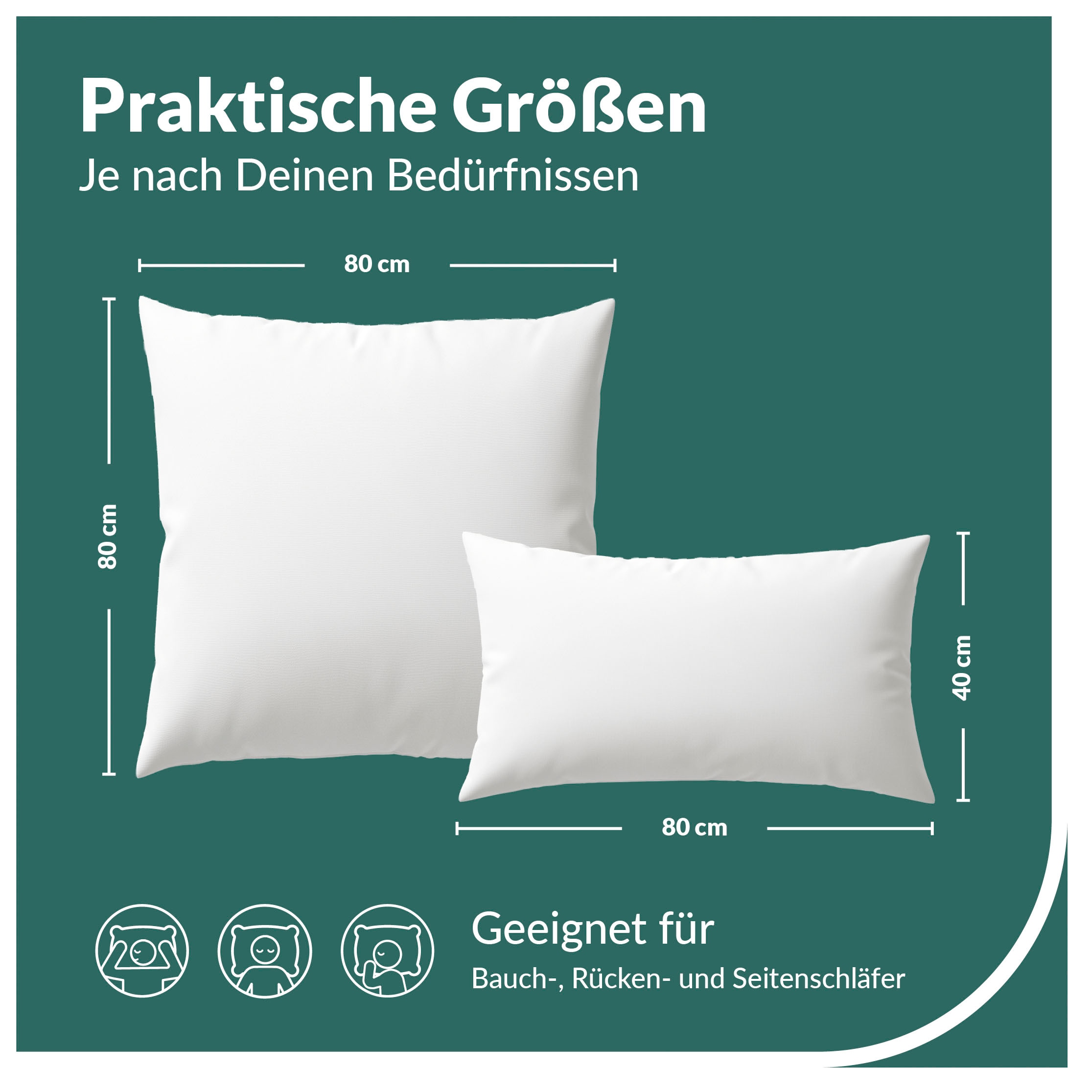 fan Kopfkissen »African Cotton, 40x80 & 80x80 cm« Füllung: 60% Polyester / 40% Lyocell (Tencel) 1 Stk. tlg. Kopfkissen mit hochwertigem Baumwollbezug (KBA), Made in Germany
