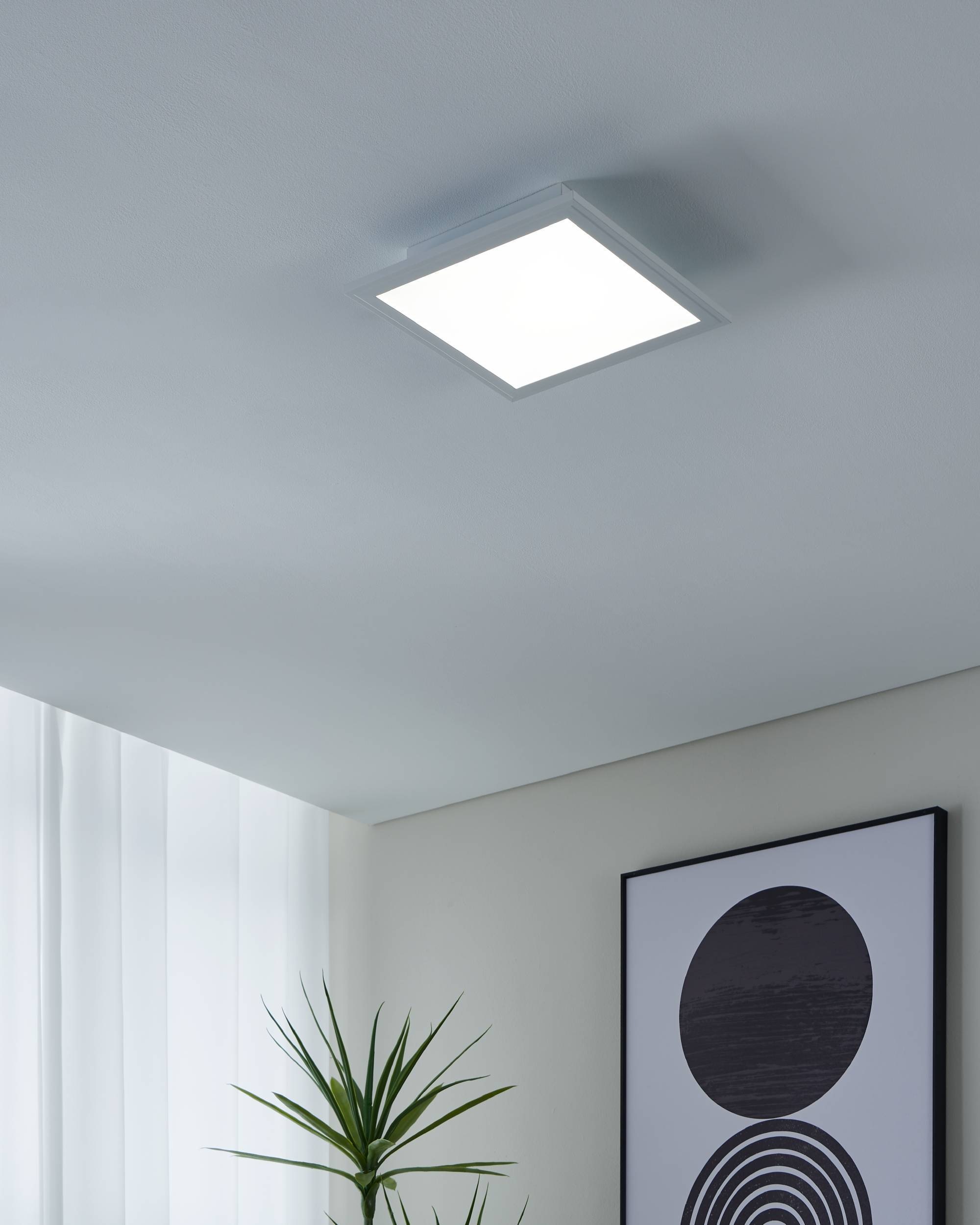 EGLO Deckenleuchte »SALOBRENA-Z« LED-Modul 1 Stk. warmweiß - kaltweiß Disco-Modus, App/Sprachsteuerung Alexa,‎30x30x5cm, exkl. Fernbedienung