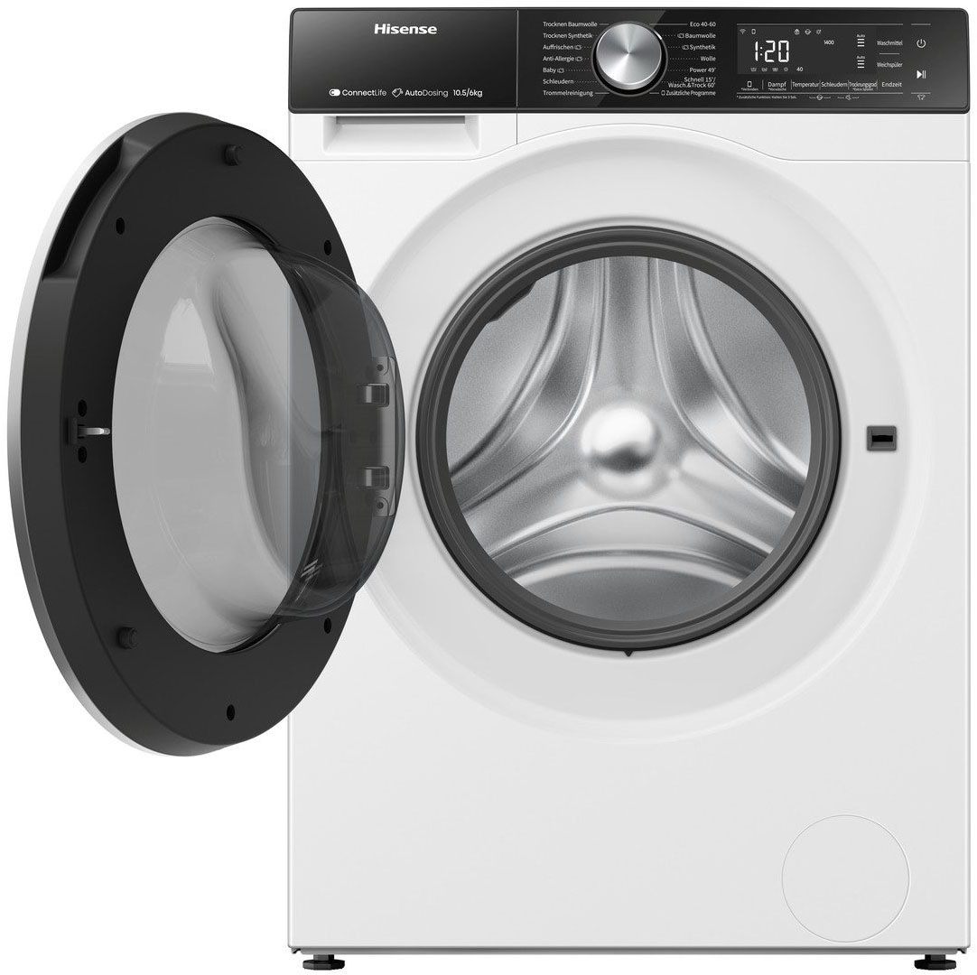 Hisense Waschtrockner »WD5S1045BW« 10,5 kg /6 kg 72 dB(A) 10,5kg/ 6kg