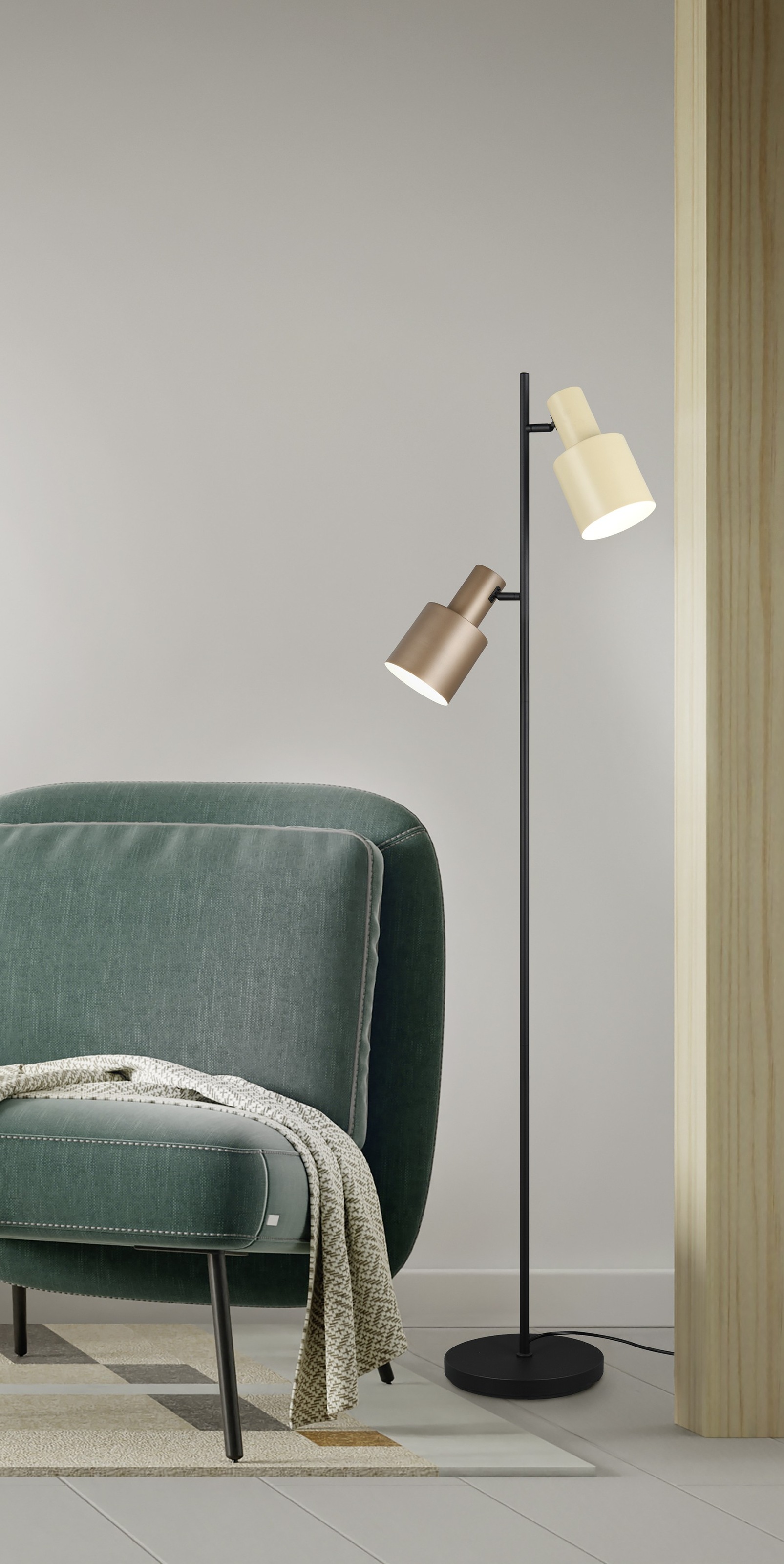 TRIO Leuchten Stehlampe »AGUDO, Stehleuchte 2-flammig, exkl 2xE27 max 10W, günstig online kaufen