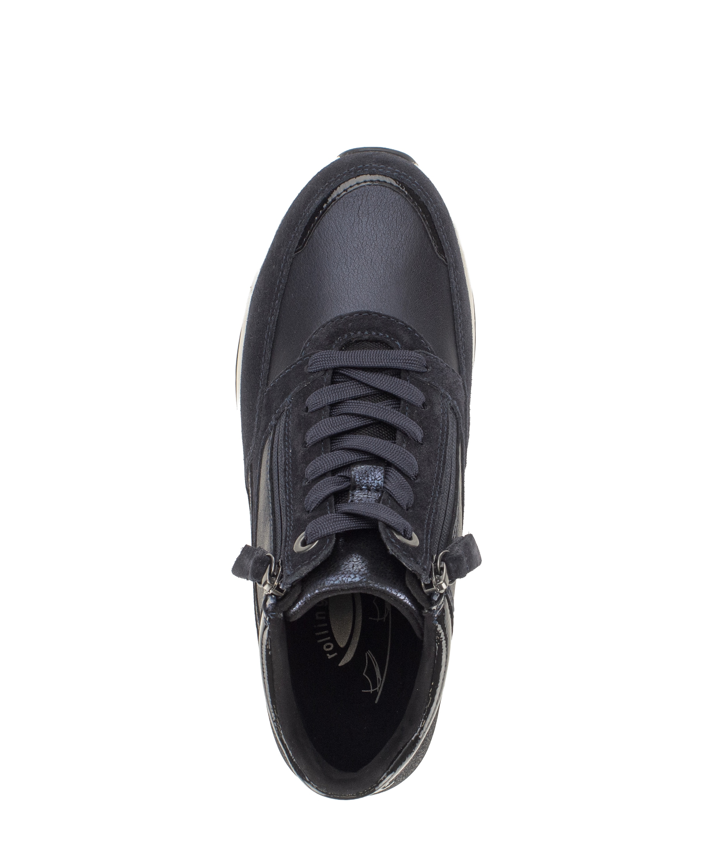 rollingsoft Schnürboots  Keilabsatz, High Top-Sneaker mit herausnehmbarer Innensohle