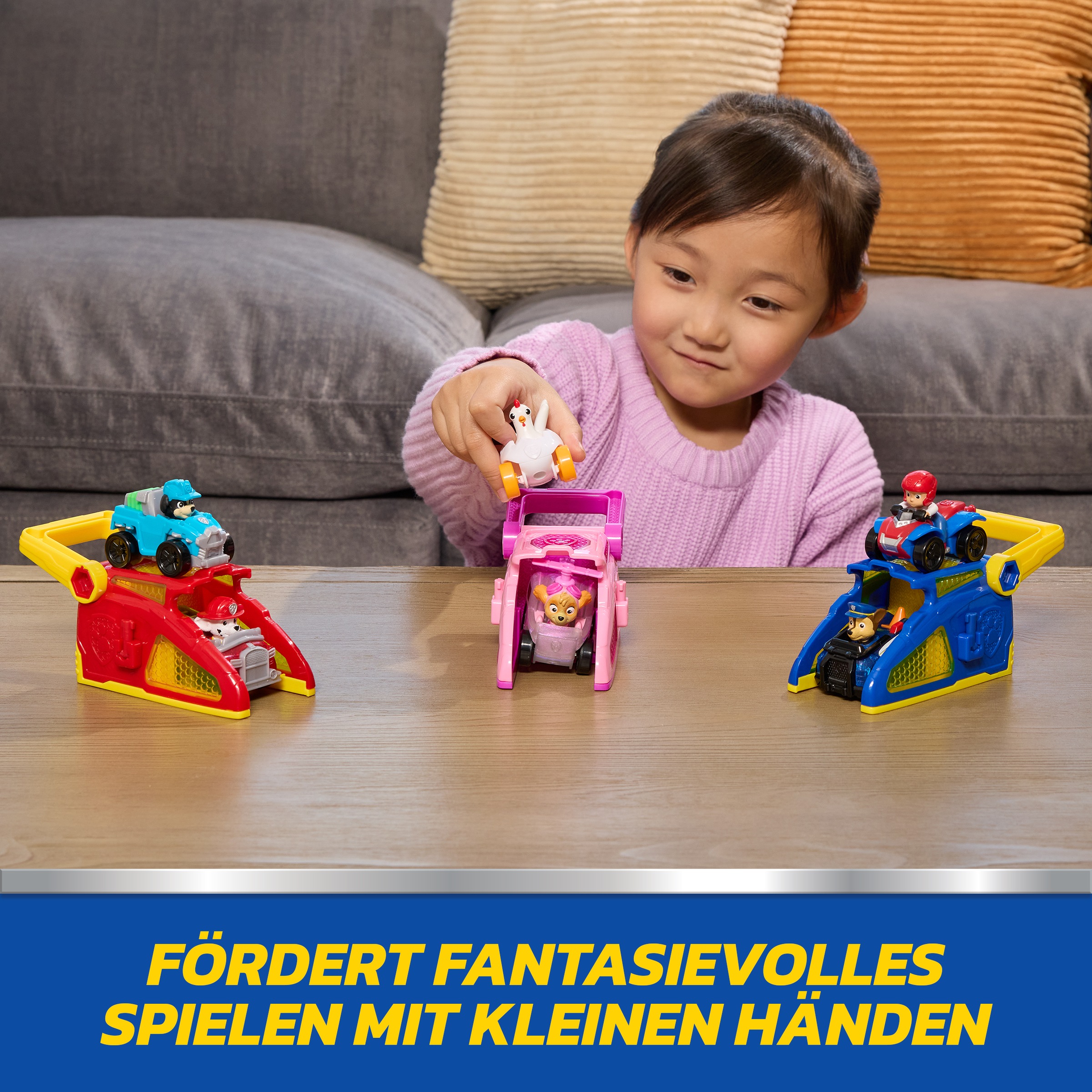Spin Master Spielzeug-Auto »PAW Patrol – Pup Squad Launcher mit Chase und Ryder Fahrzeugen«