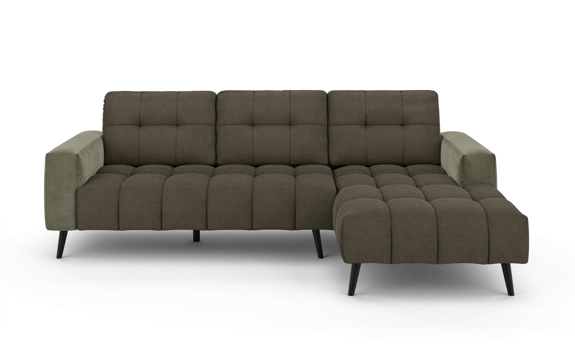 INOSIGN Ecksofa »SERINE mit Recamiere rechts/links bestellbar, Maße B/H/T 253/91/161 cm«, L-Form mit Wellenunterfederung, 3 Rückenkissen, ohne Bettfunktion