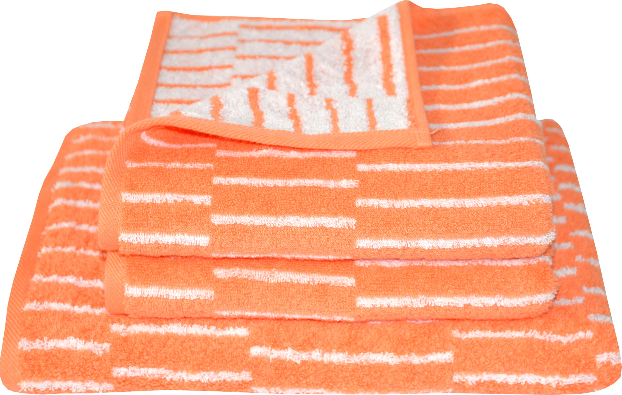 Dyckhoff Handtuch Set »New Coral Panels«, (Set, 3 St., 2 Handtücher (50x100 günstig online kaufen