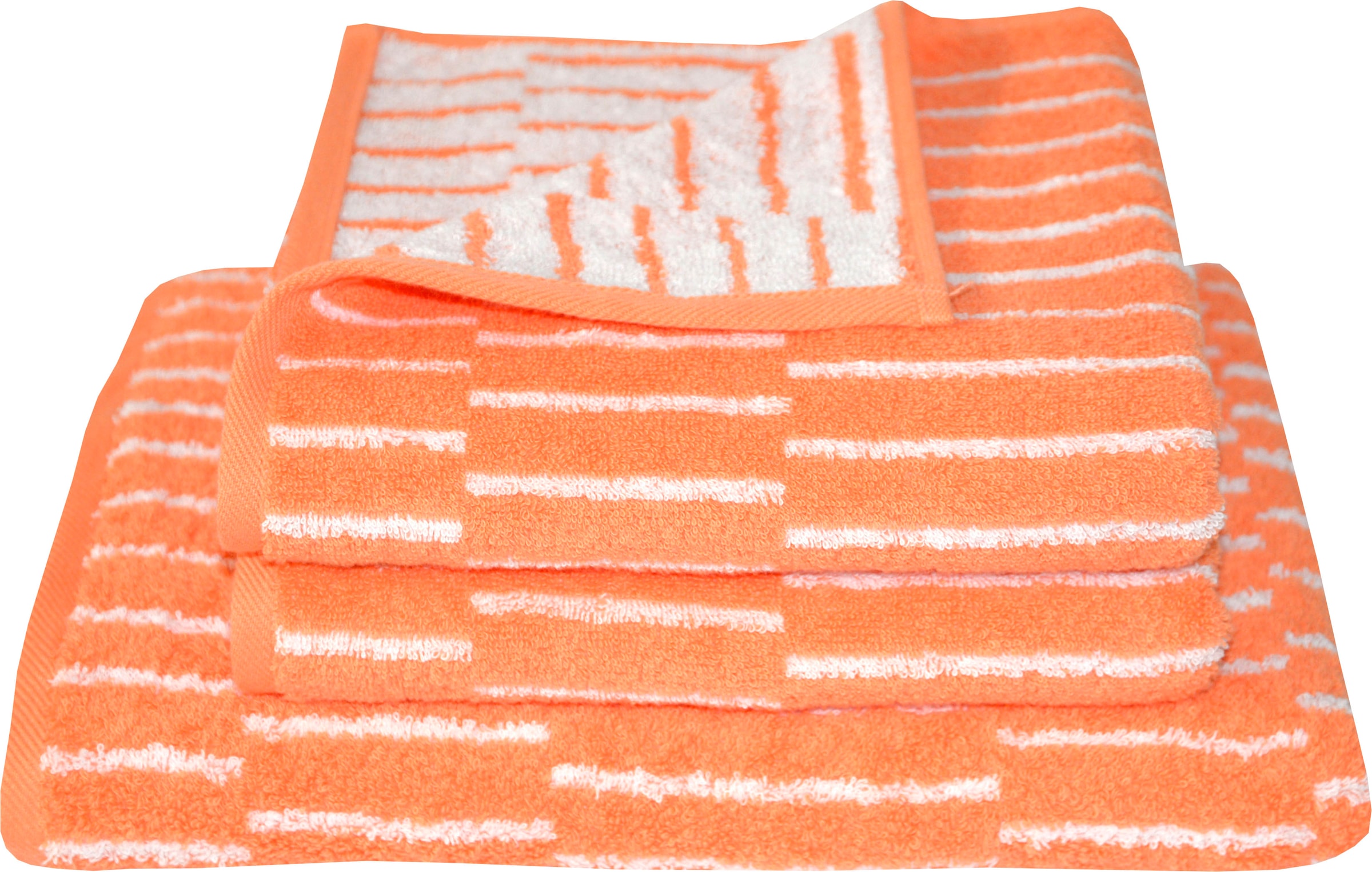 Dyckhoff Handtuch Set »New Coral Panels«, Set, 3 tlg., Walkfrottier, 2 Hand günstig online kaufen