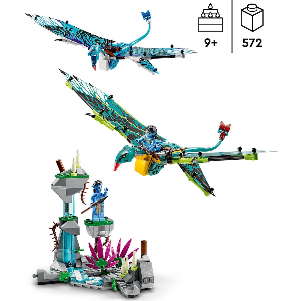 LEGO® Konstruktionsspielsteine »Jakes und Neytiris erster Flug auf einem Banshee (75572), LEGO® Avatar«, (572 St.)