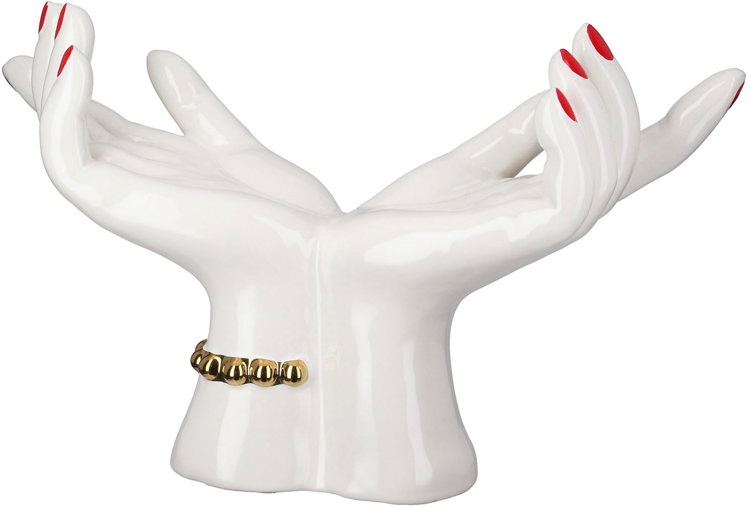 GILDE Dekoobjekt »Dekoobjekt Hand Hands weiß H. 22 cm«