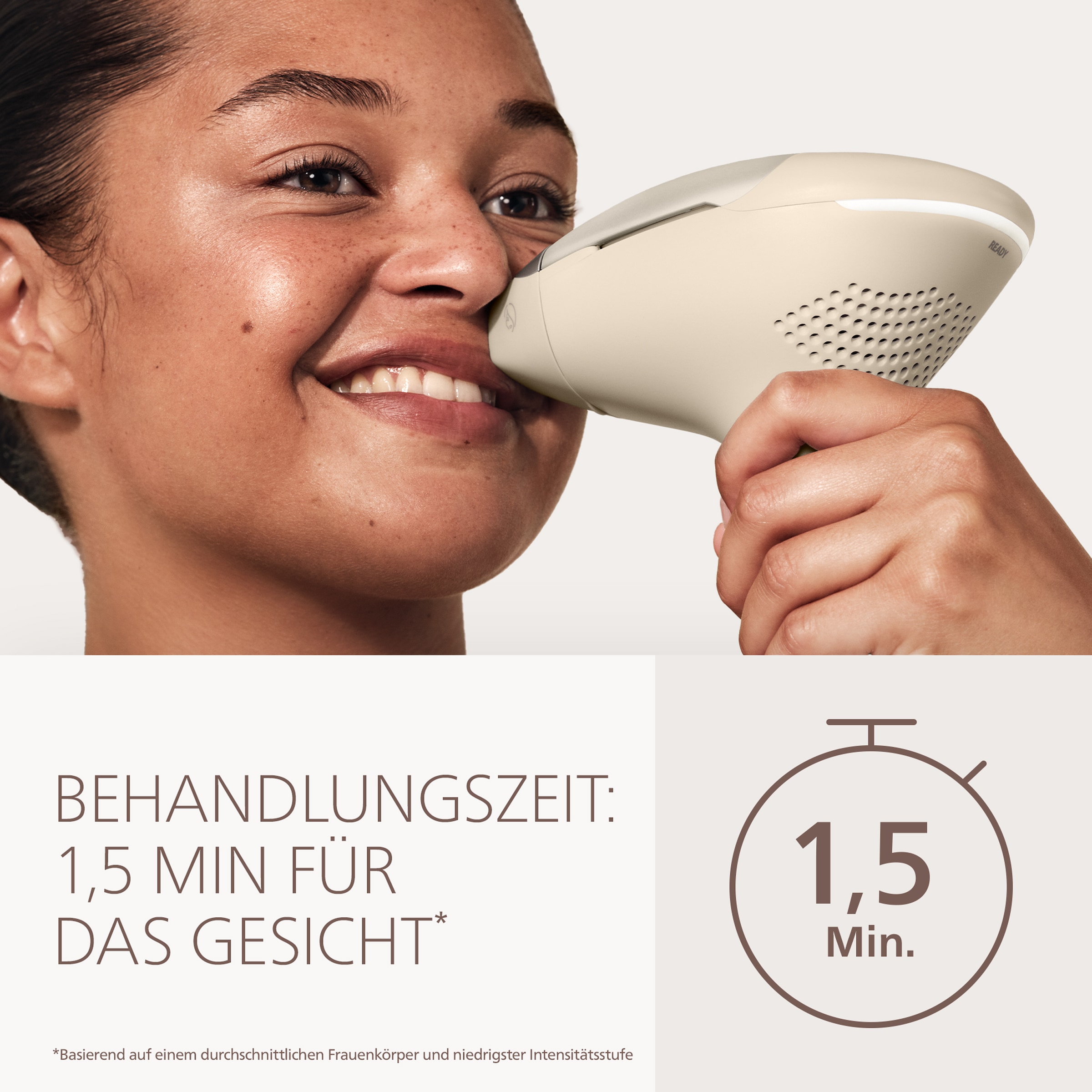 Philips IPL-Haarentferner »Philips Lumea Series 9900 Pro BRC342/00« 4 Aufsätze (Körper, Gesicht, Achseln, Bikinizone), Audioführung