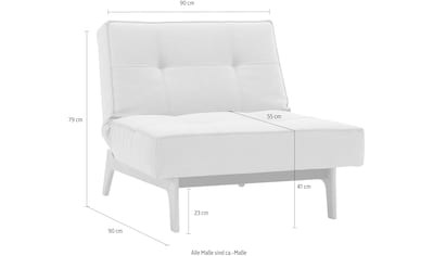 INNOVATION LIVING ™ Sessel »Splitback«, mit Eik Beine, in skandinavischen Design kaufen