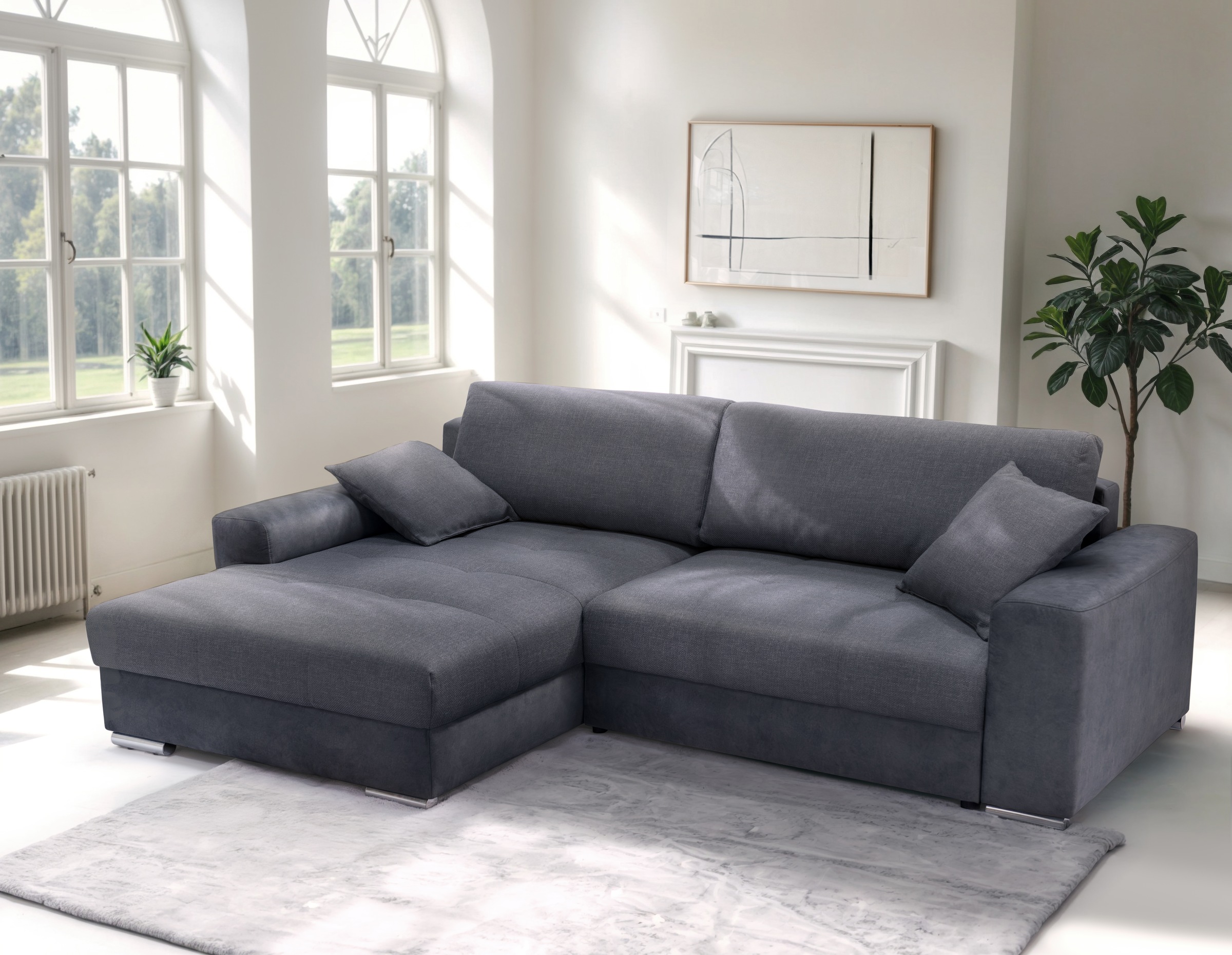 exxpo - sofa fashion Ecksofa »Larnaca, inkl. Bettfunktion und Bettkasten, b günstig online kaufen