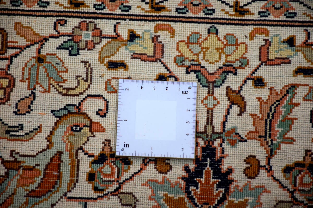 Kayoom Seidenteppich »Kashan 218«, rechteckig, 10 mm Höhe, Einzelstück mit Zertifikat, Wohnzimmer