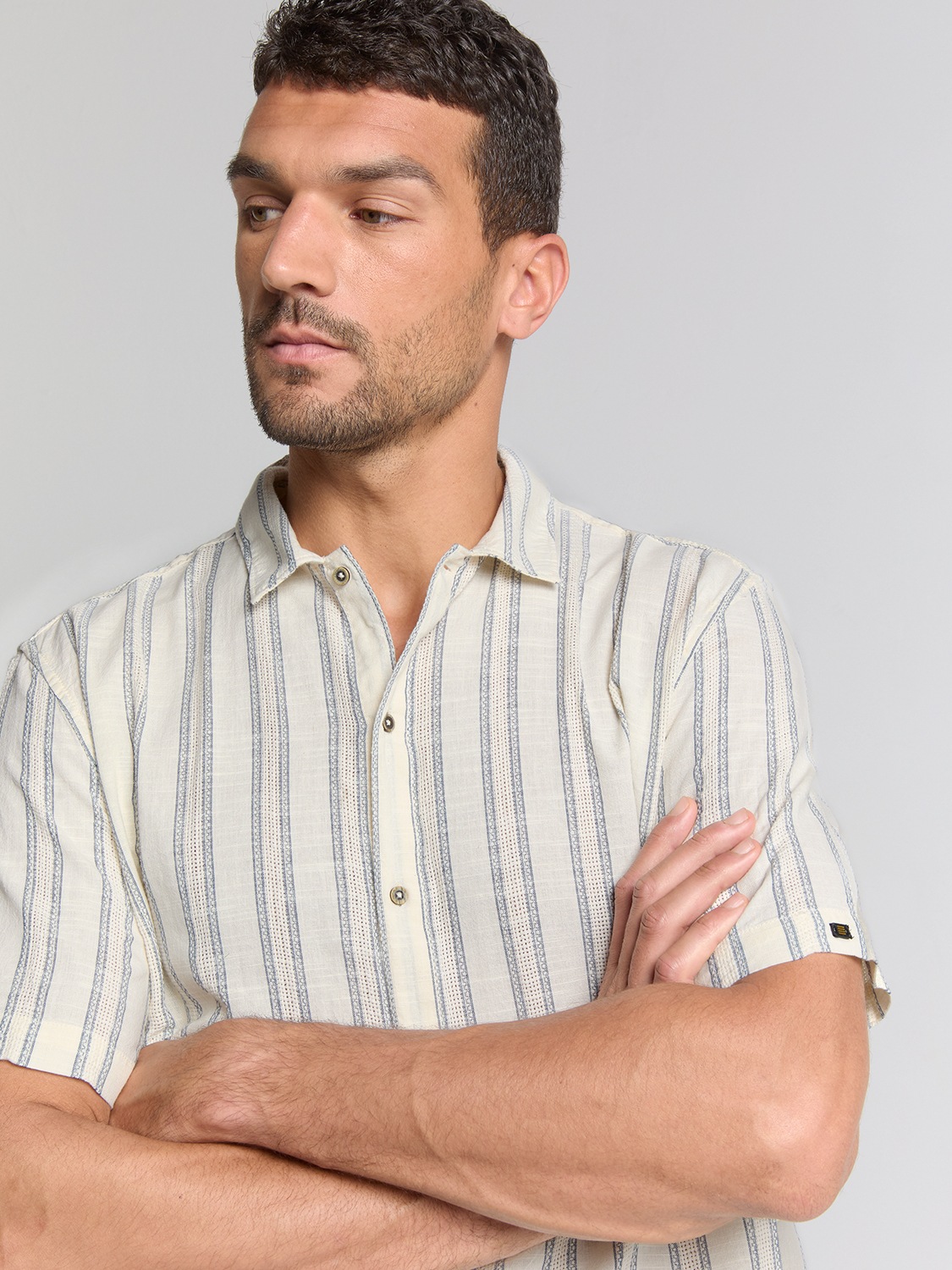 NO EXCESS Langarmhemd »No Excess Gestreiftes Hemd«