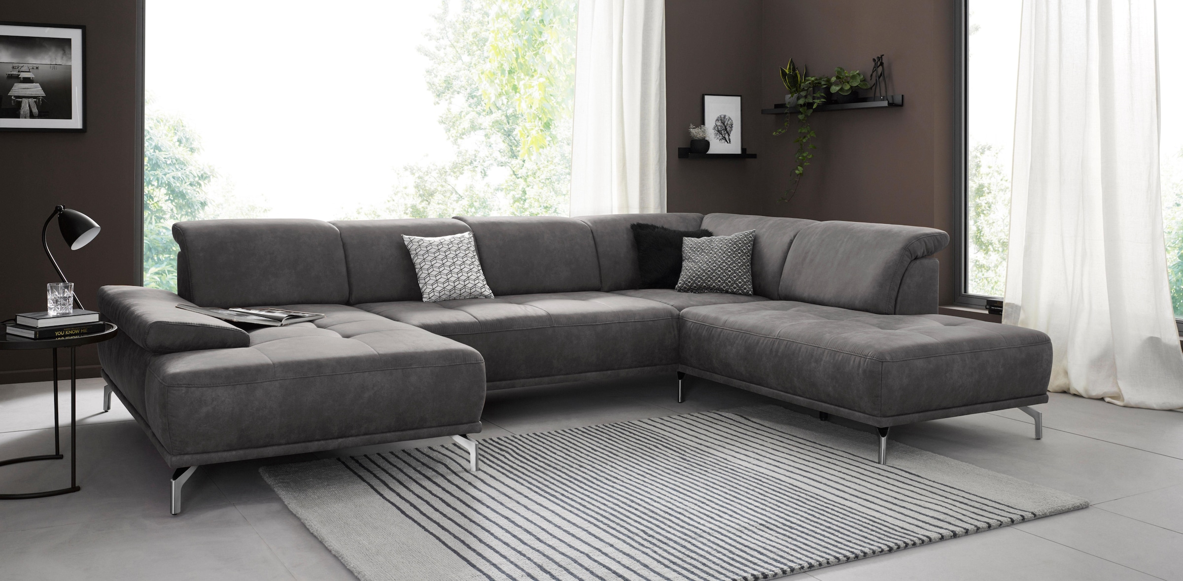 Home affaire Wohnlandschaft »Caluna« Inkl.Sitztiefenverstellung, wahlweise günstig online kaufen