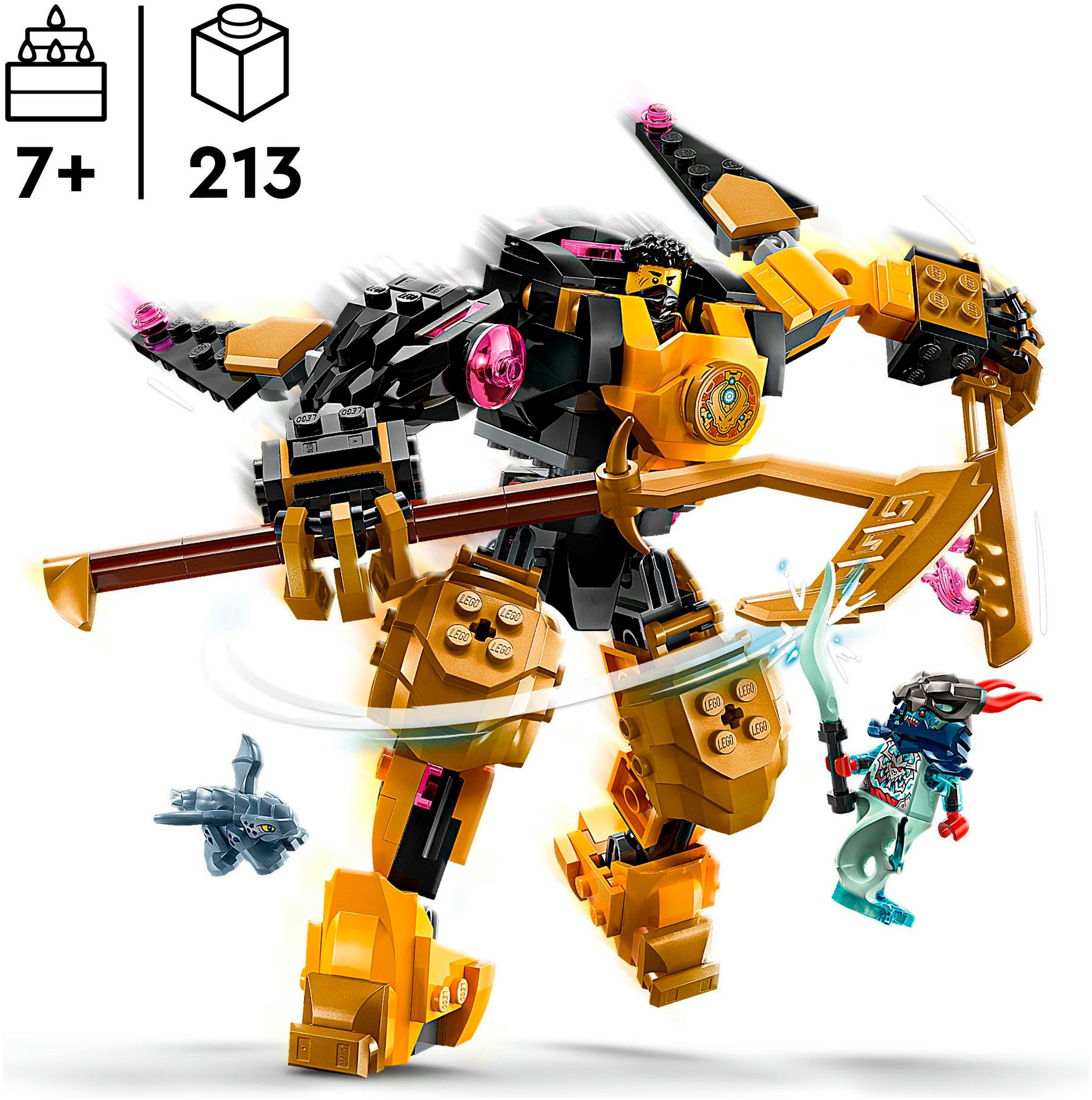 LEGO® Konstruktionsspielsteine »Arins Spinjitzumech (71839), LEGO Ninjago«, (213 St.), Made in Europe