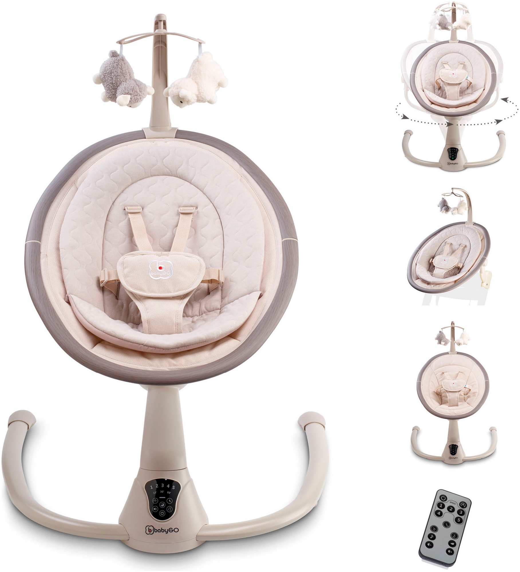 BabyGo Babywippe »Homey«, bis 9 kg, mit Schaukelbewegungen und Sound