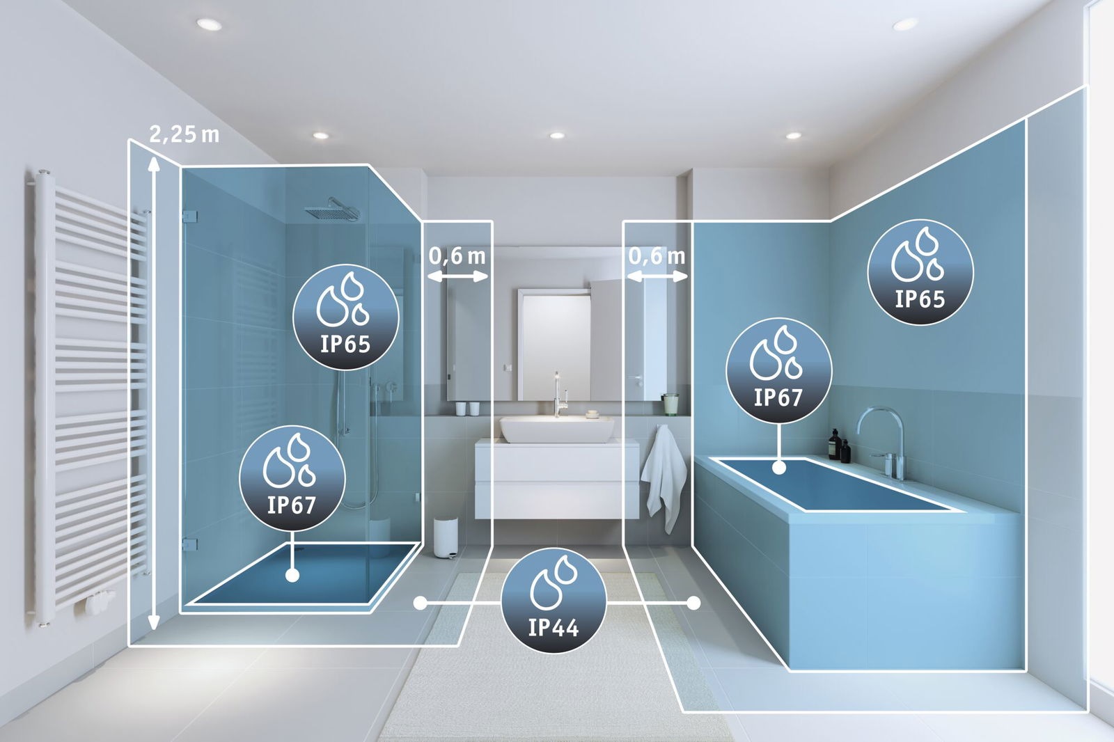 Paulmann LED Wandleuchte »Selection Bathroom LED Wandleuchte Arneb IP44 300 günstig online kaufen
