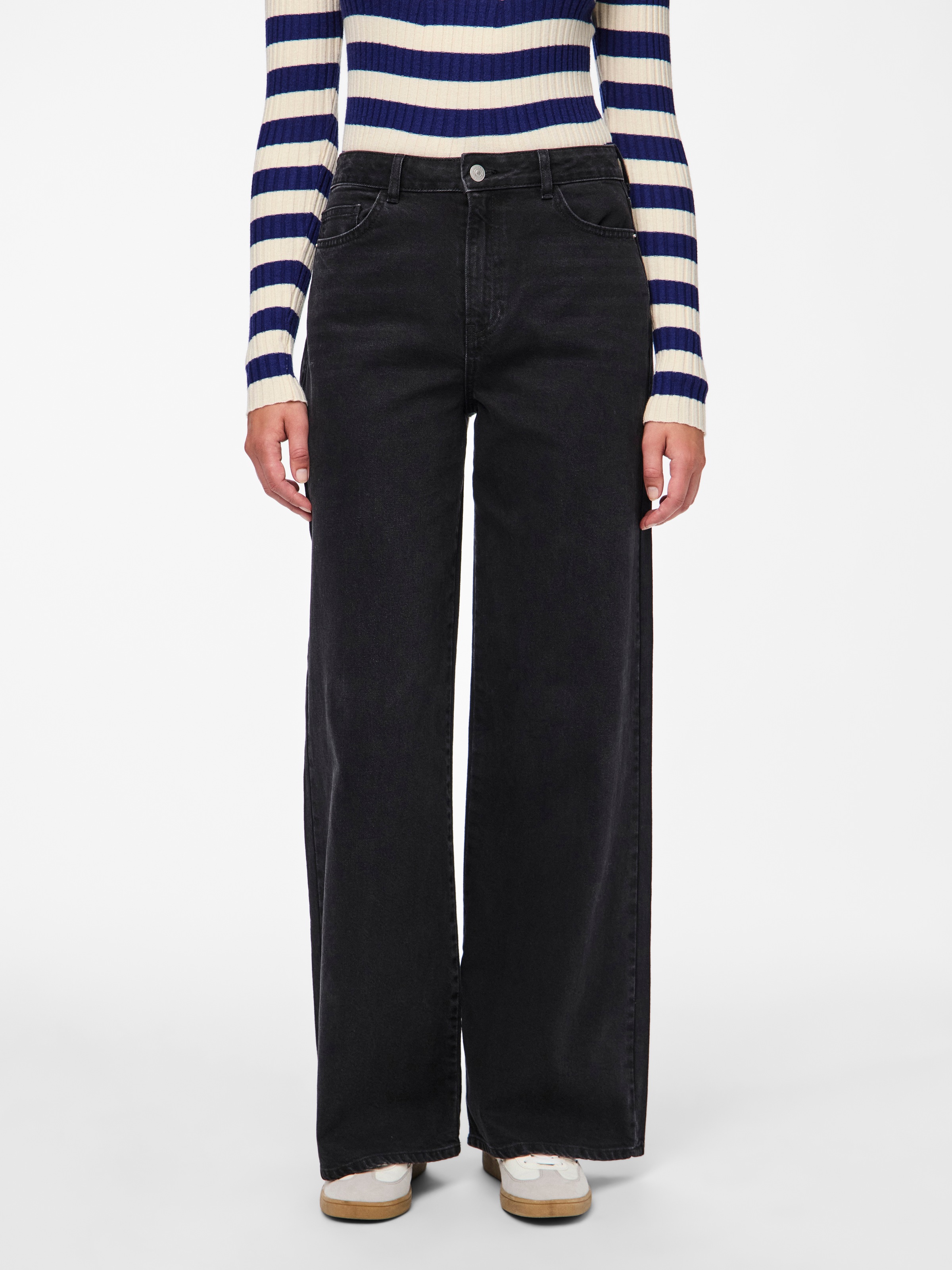 pieces High-waist-Jeans »PCSELMA HW WIDE JEANS BL NOOS BC«