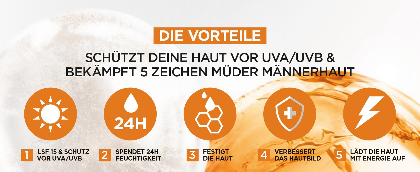 L'ORÉAL PARIS MEN EXPERT Gesichtsgel »HYDRA ENERGY 24H ANTI-MÜDIGKEIT FEUCHTIGKEITSPFLEGE LSF15« mit Lichtschutzfaktor