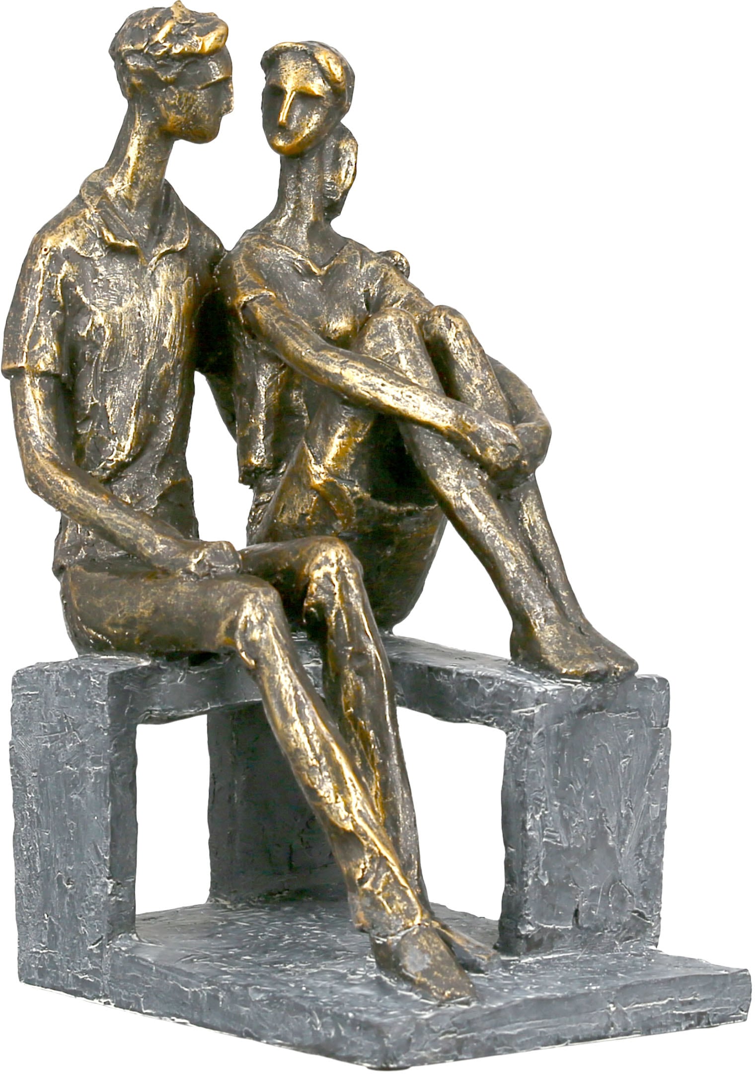 24 talk, Casablanca Dekoobjekt, Small »Skulptur Dekofigur Spruchanhänger, mit bronzefarben«, Gilde Höhe Wohnzimmer by Pärchen, online kaufen cm,