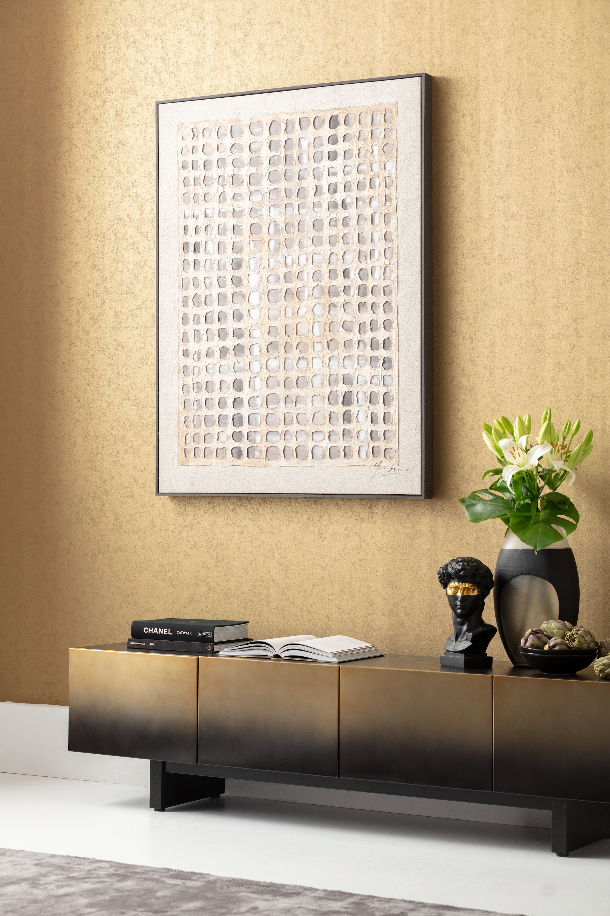 Kare Design Bild mit Rahmen »Gerahmtes Bild Glitter Curtain 120x90cm« günstig online kaufen
