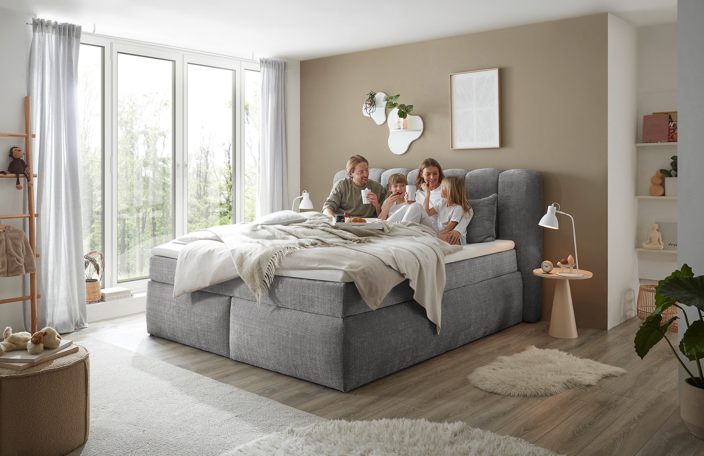 ED EXCITING DESIGN Boxspringbett »Gibsons in der Größe 200x220cm, Überlänge« erhältlich in verschiedenen Farben