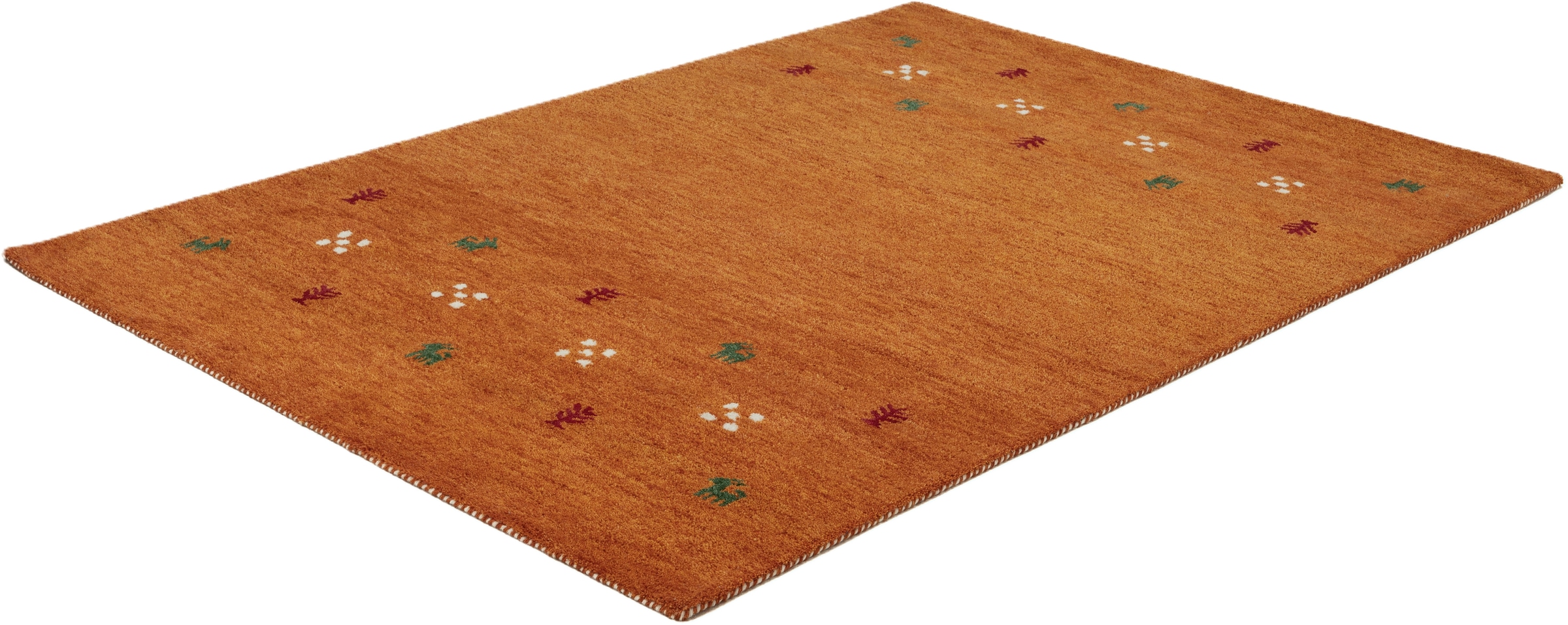 THEKO Wollteppich »Gabbeh Motiv, Handgefertigt, Teppich, Tiermotiv,  reine Wolle« rechteckig 14 mm Höhe reine Wolle, Wohnzimmer, Schlafzimmer, Esszimmer