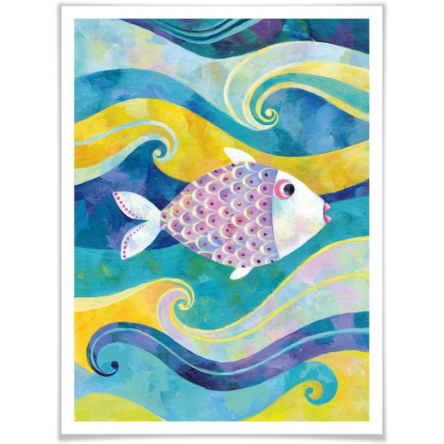 online (1 kleine St.), Meeresfrüchte, kaufen Fisch Der Wandbild, & Wandposter Bild, »Märchen Wandbilder Fisch«, Poster, Wall-Art Poster