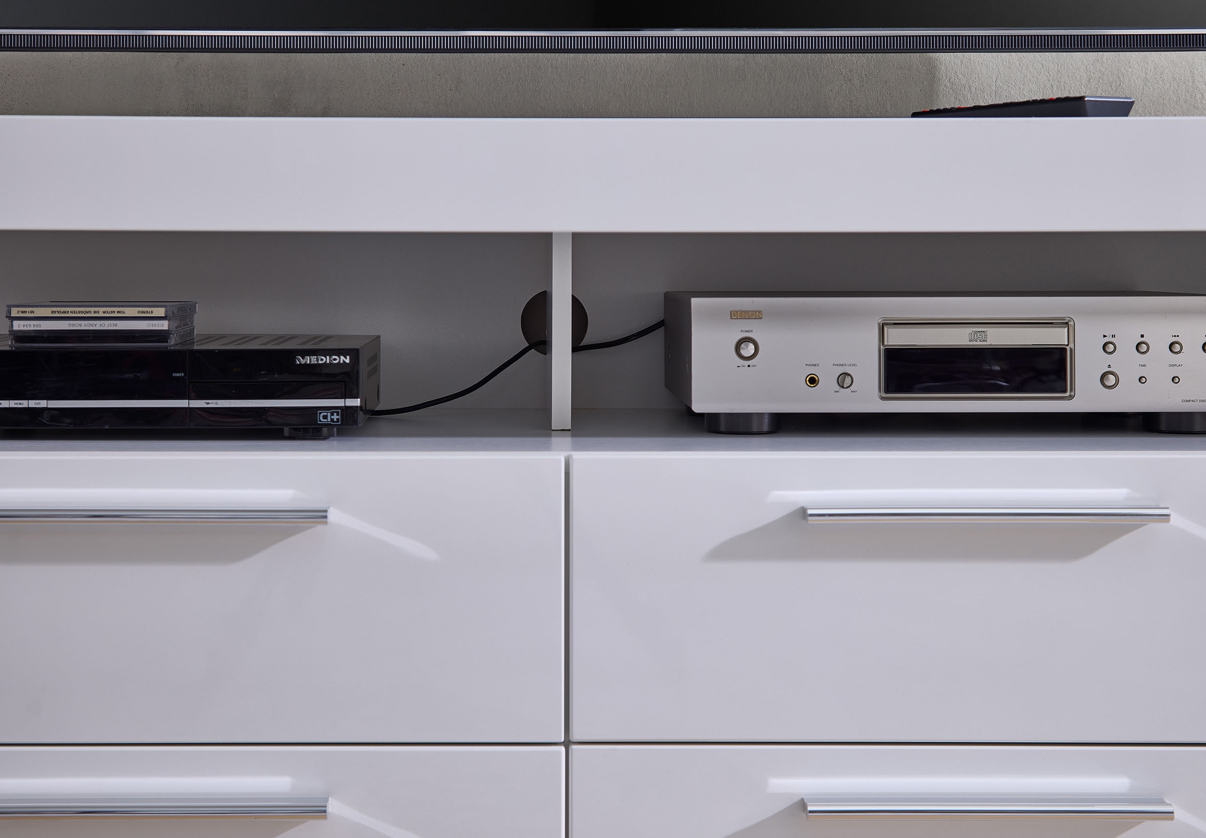 Stolkom TV-Schrank »Goal« 4 Schubkästen, 6 offenen Fächern, Stellmaß 179/66/44 cm