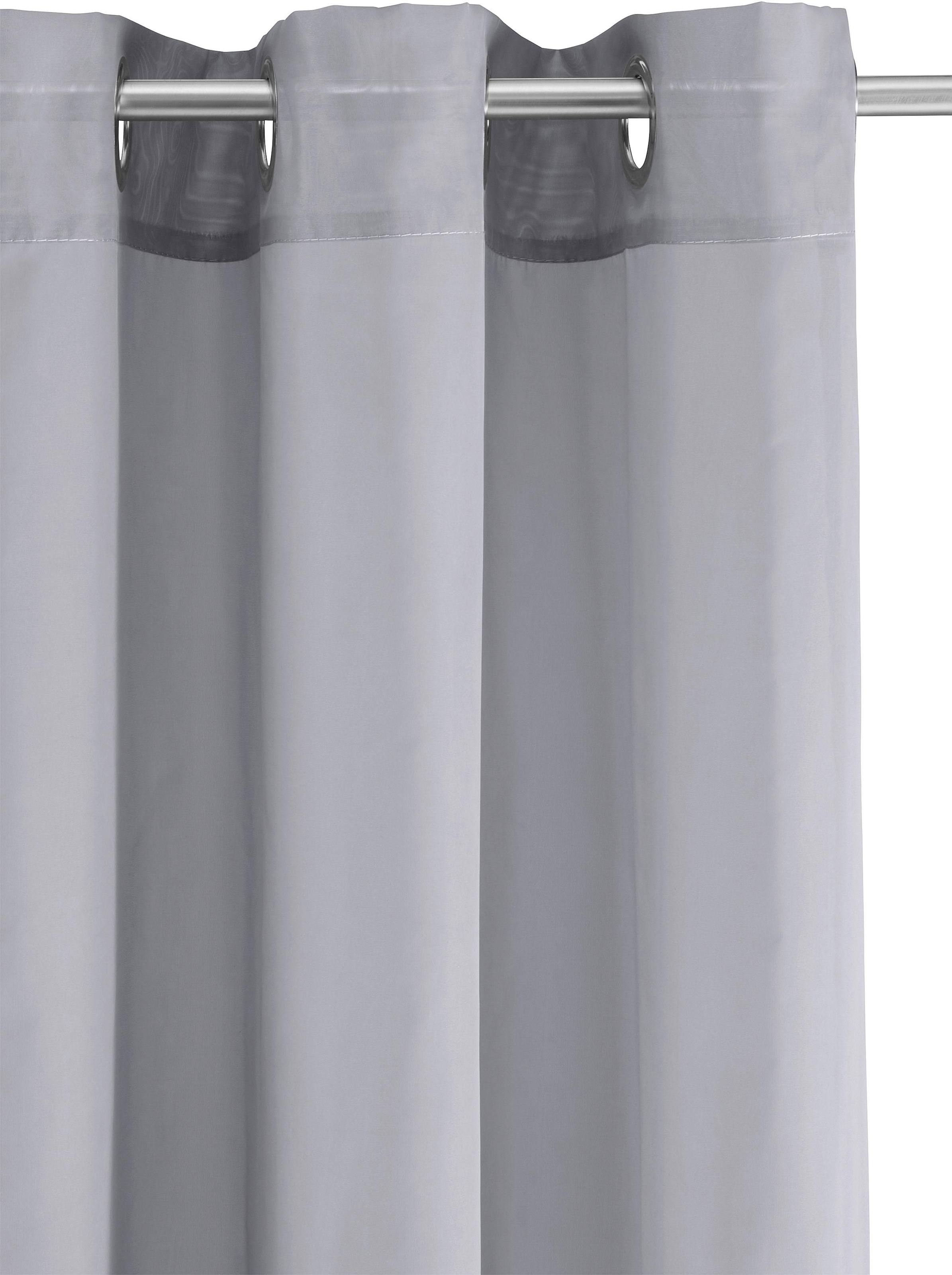 my home Gardine »XANA mit Ösen, Kräuselband oder Schlaufen«, (2 St.), Bestseller, einfarbig, 1 bzw. 2 Schals, pflegeleicht, Schal