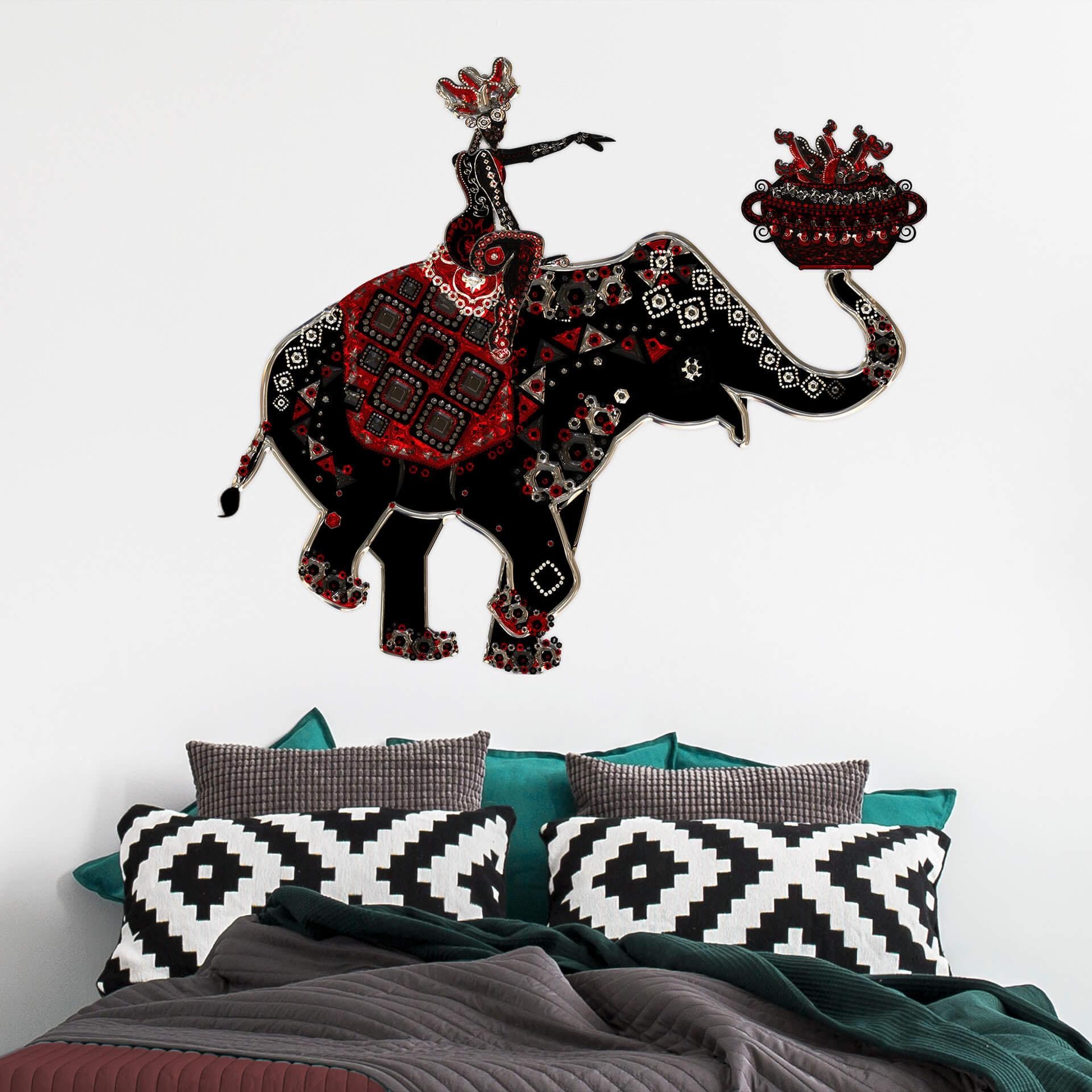 Wall-Art Wandtattoo »Metallic asiatischer Indischer Elefant«, selbstklebend günstig online kaufen