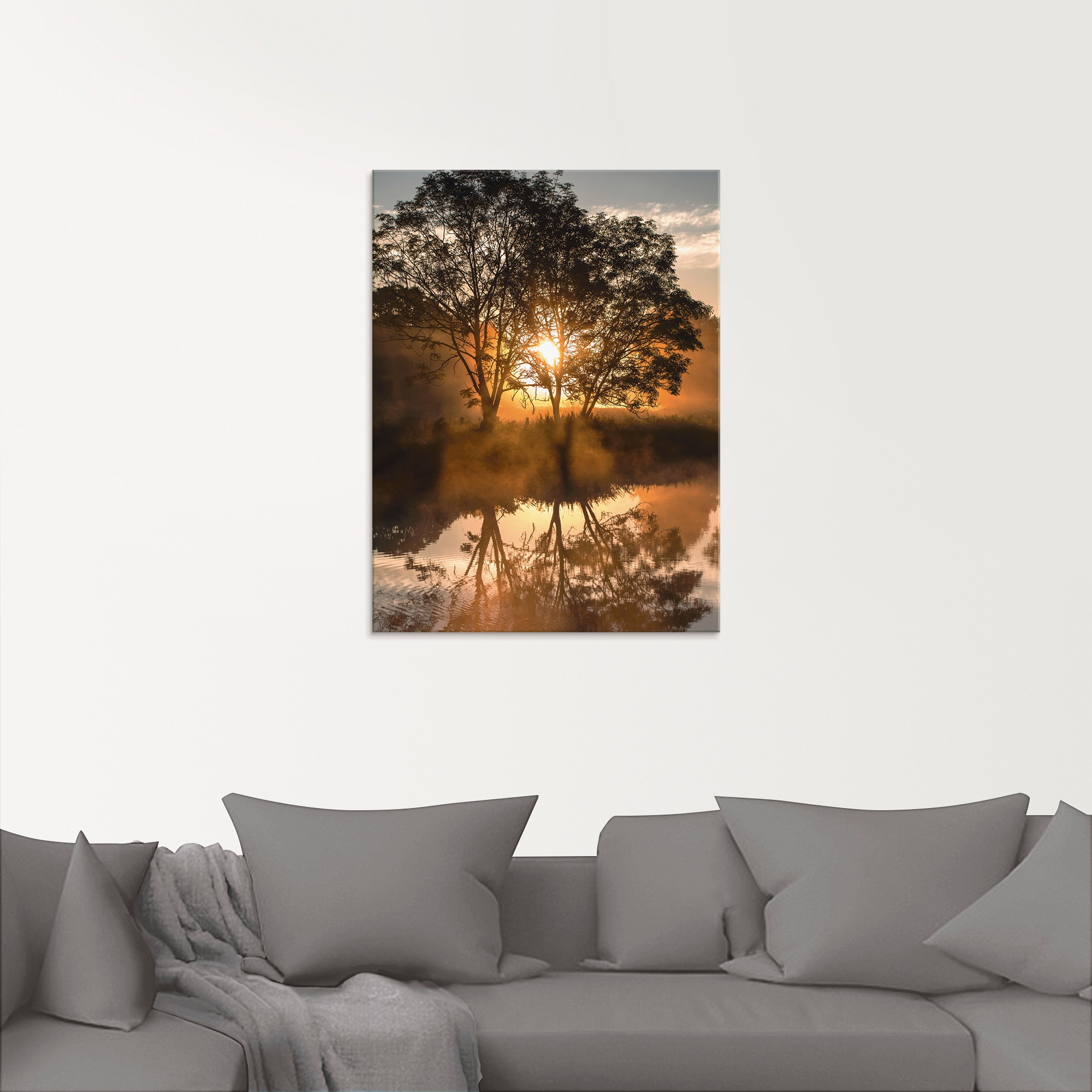 Artland Glasbild »Früh morgens, wenn der Tag erwacht« Gewässer 1 Stk. tlg. günstig online kaufen