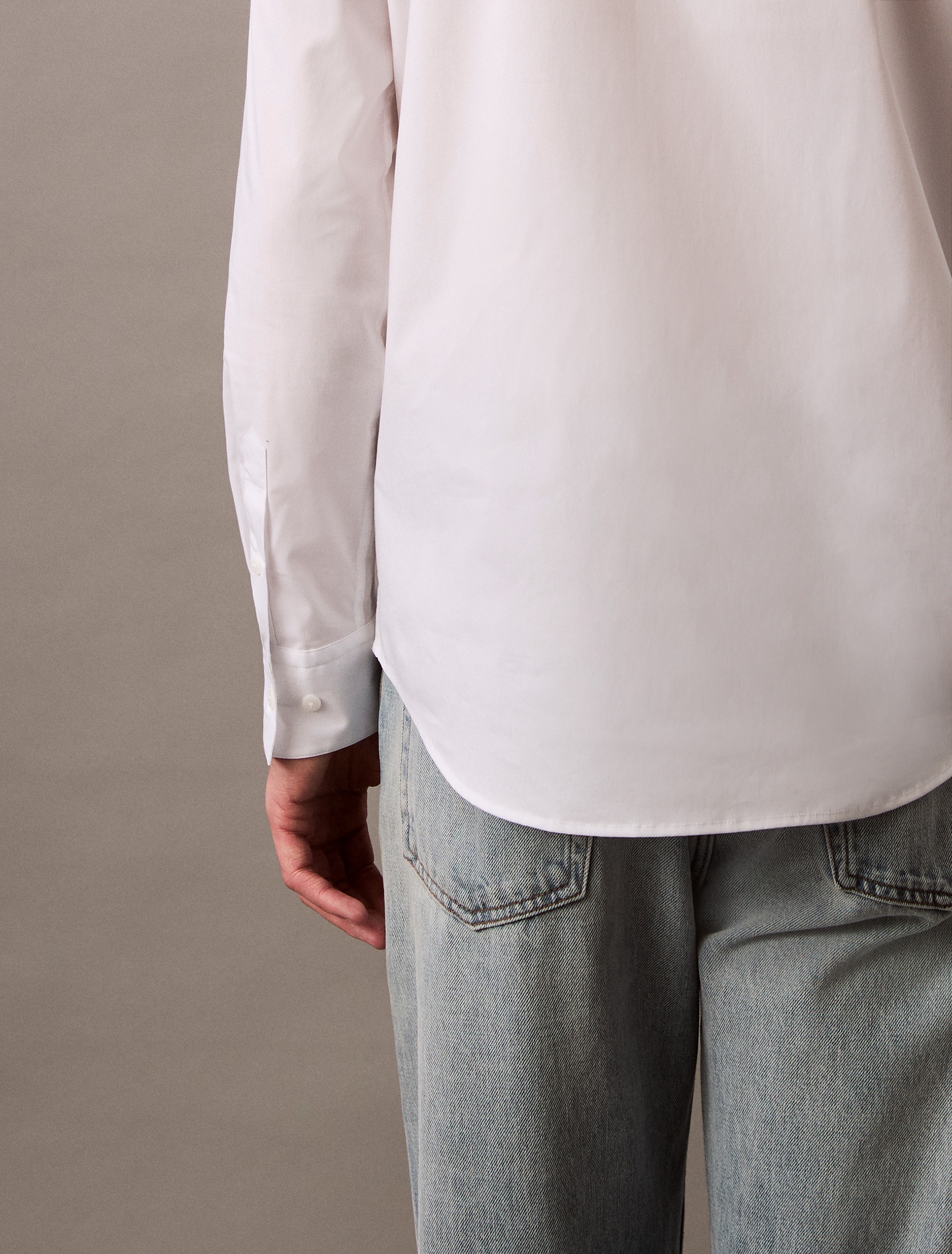 Calvin Klein Langarmhemd »LONG SLEEVE SOLID STRETCH SLIM SHIRT«, in Unifarbe