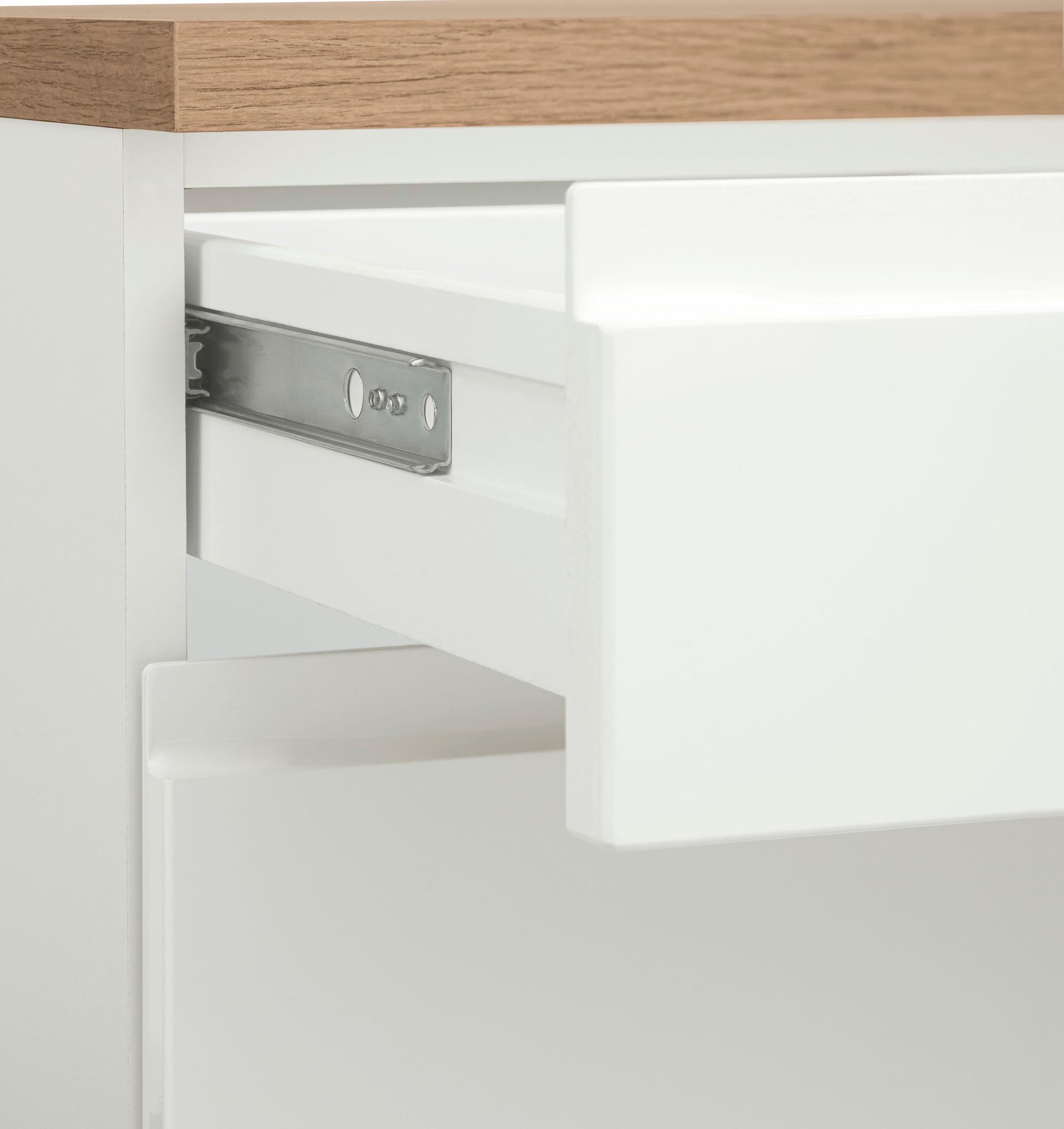 HELD MÖBEL Küchenzeile »Virginia«, Breite 350 cm, mit Glaskeramik-oder Induktionskochfeld