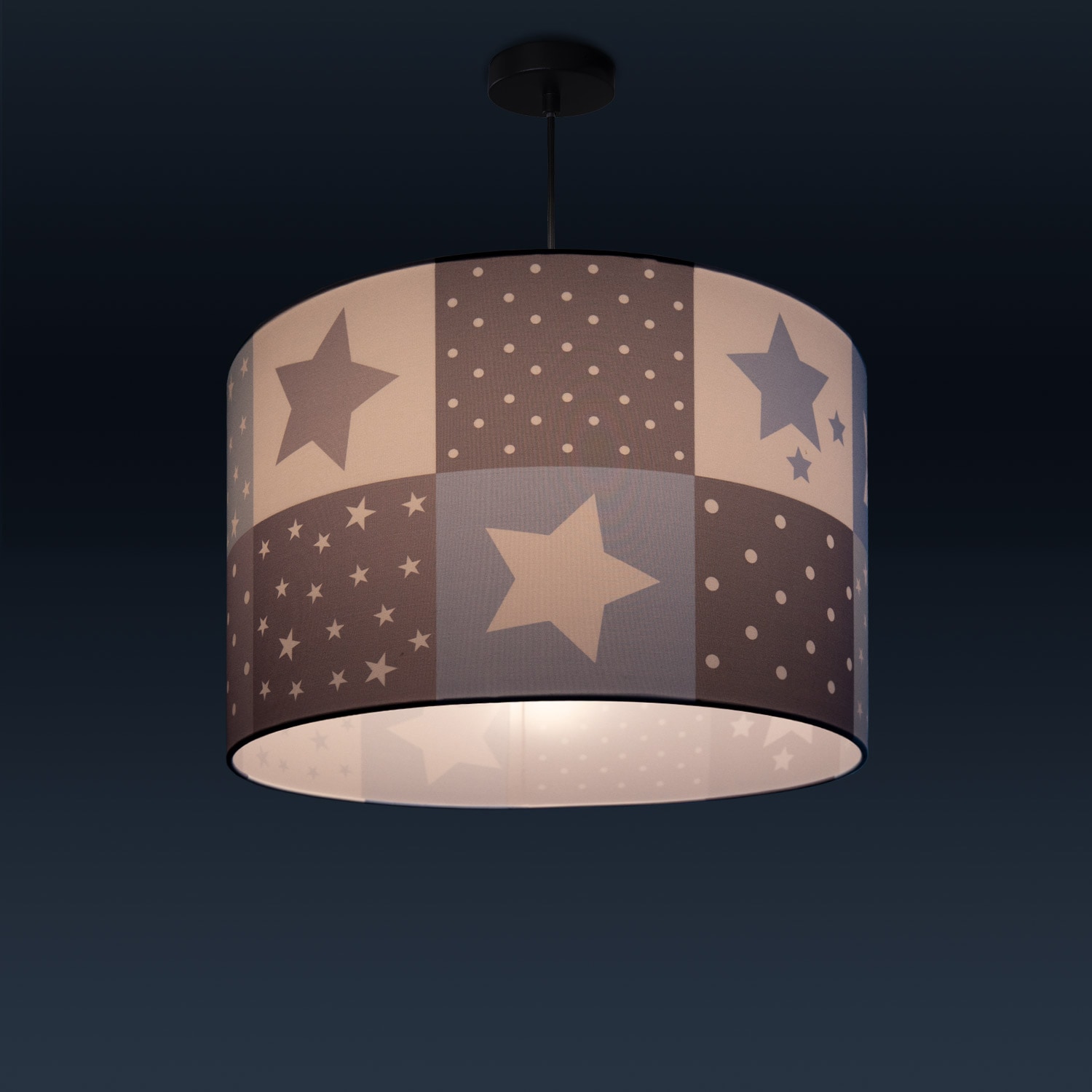 Paco Home Pendelleuchte »Cosmo 345«, 1 flammig, Leuchtmittel E27 | ohne Leuchtmittel, Kinderlampe Deckenlampe LED Kinderzimmer Lampe Sternen Motiv E27